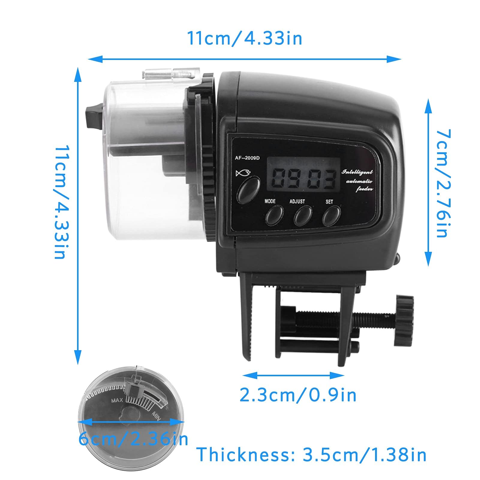 Automatic Aquarium Fish Feeder - Programmable Digital Fish Food Dispenser with Timer for Small Tanks | Vacation & Daily Feeding Solution for Freshwater & Saltwater Fish