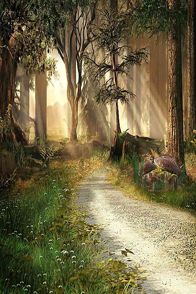 GladsBuy 8x12ft Nature Photography Backdrop for Woods Scenes