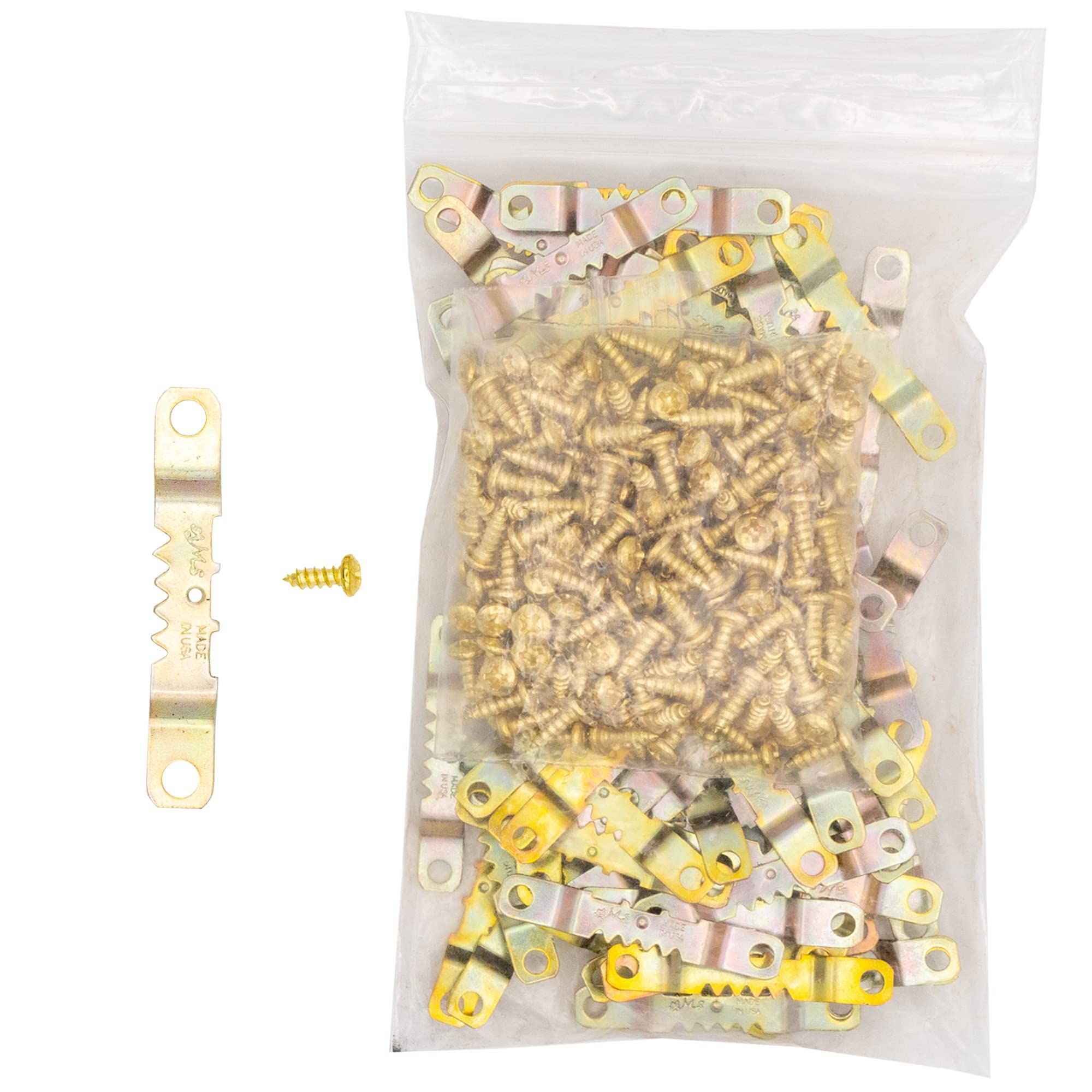 1,000 Sawtooth Picture Hangers 1-7/8 Inch with Screws - Heavy Duty Wall Hooks for Framed Photos, Paintings & Mirrors - Perfect for Home Decor, Gallery & Office Display