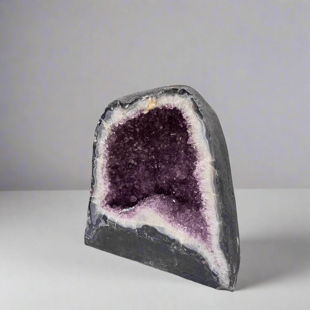 Natural Amethyst Geode Cathedral from Brazil - 12 to 43 lbs - Large Purple Crystal Cluster for Home Decor, Meditation & Healing Stone Collection