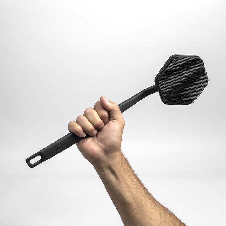 TOOLETRIES Premium Charcoal Back Scrubber - Exfoliating Bath Brush for Deep Cleansing & Skin Renewal - Perfect for Shower, Spa & Relaxation at Home