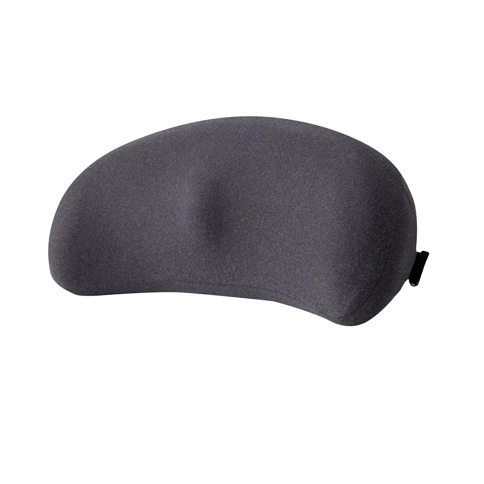 Milageto Lumbar Support Pillow - Ergonomic Back Cushion for Office Chair, Car Seat & Home Use - Relieves Lower Back Pain - Perfect for Work, Driving & Relaxing - Dark Gray Memory Foam Pillow for Comfort & Posture Support