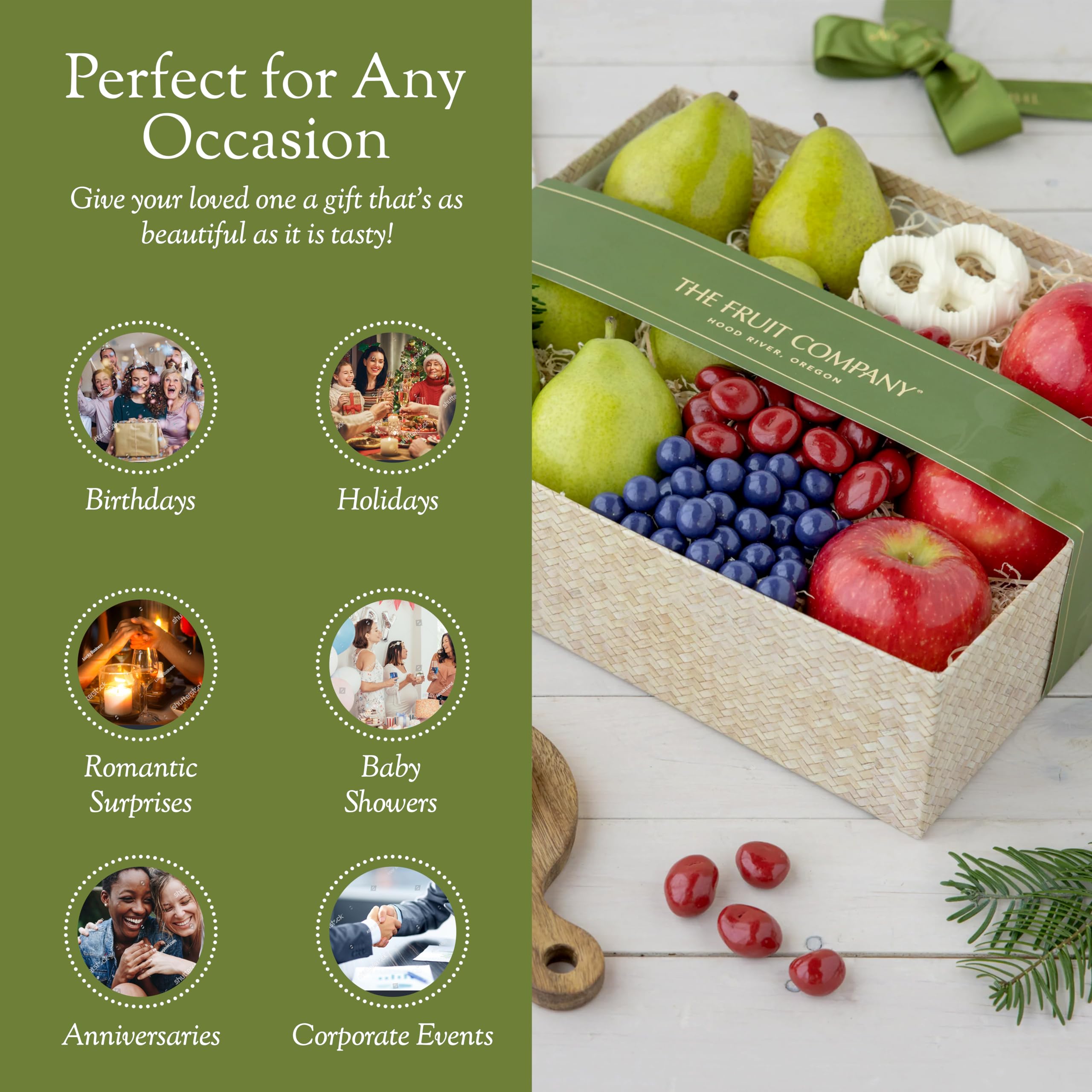 Premium Oregon Fruit & Chocolate Gift Box - Fresh Fruits & Gourmet Chocolates for Birthdays, Anniversaries | Luxury Corporate Gifts & Holiday Present Ideas