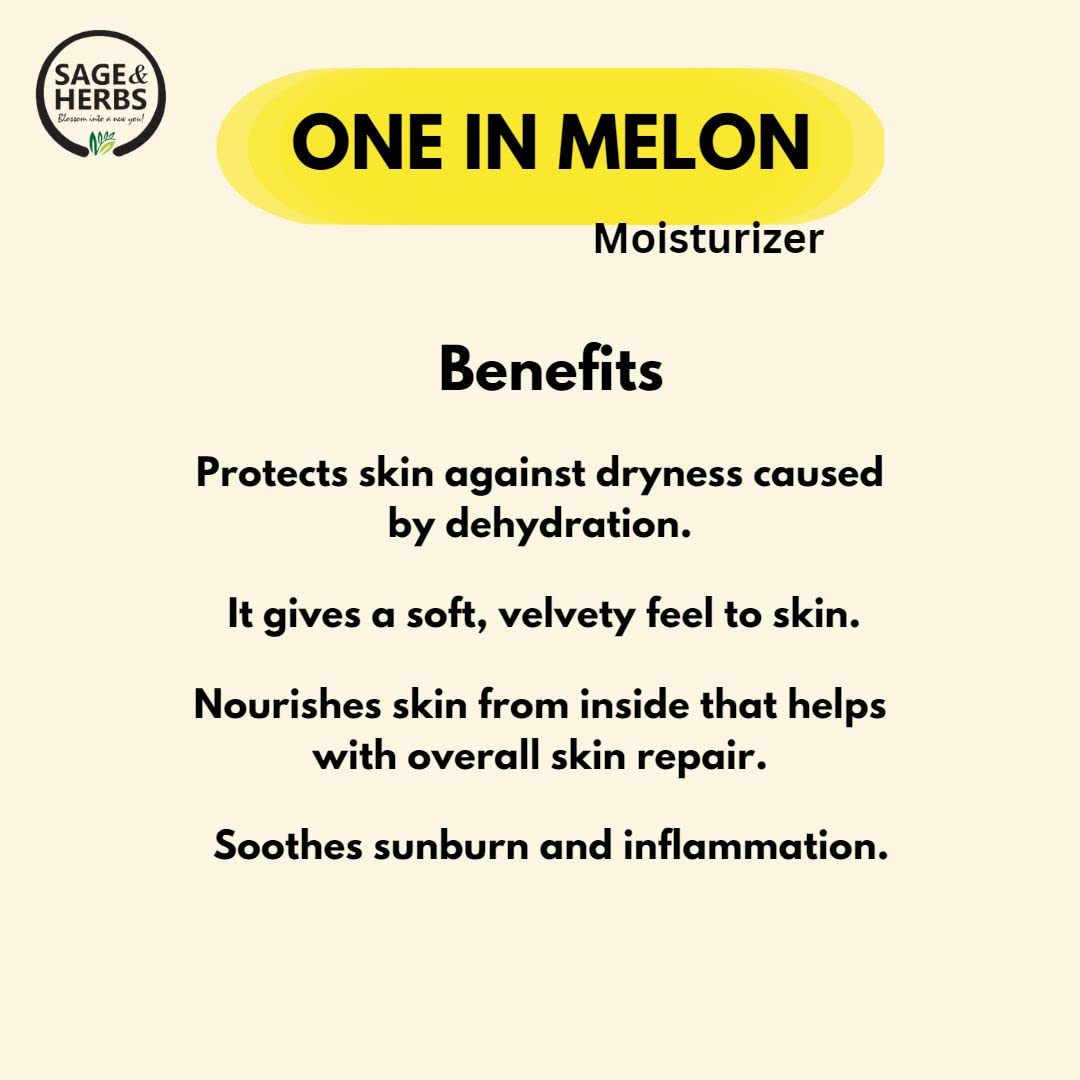 Sage & Herbs Meleon Moisturizing Body Lotion for Women & Men - Hydrating & Nourishing Dry Skin, Promotes Glowing Complexion, 100ml - Perfect for Daily Skincare Routine & Post-Shower Hydration