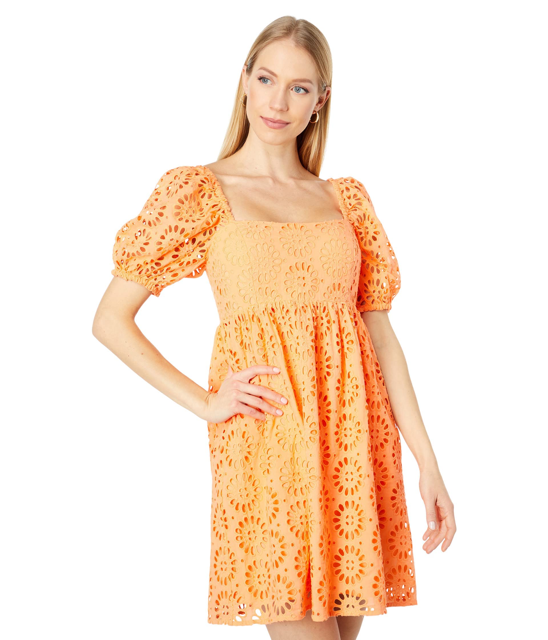 Lilly Pulitzer Women's Kay Dress - Floral Print Short Sleeve Summer Dress for Beach Vacation, Brunch & Casual Outings