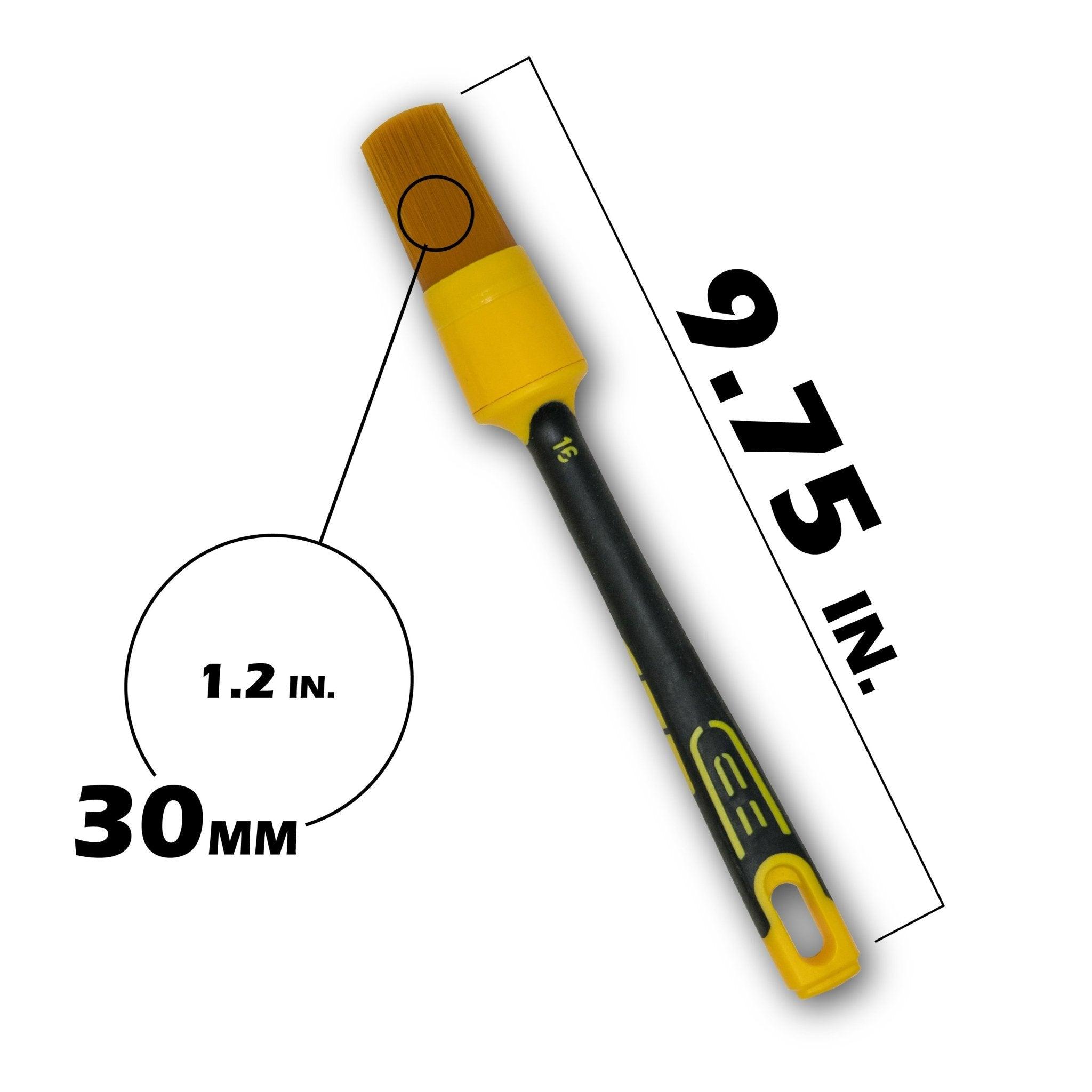 WORK STUFF Detailing Brush - Chemical Resistant Rubber Albino Orange Brush for Car Detailing, Motorcycle Cleaning & DIY Projects