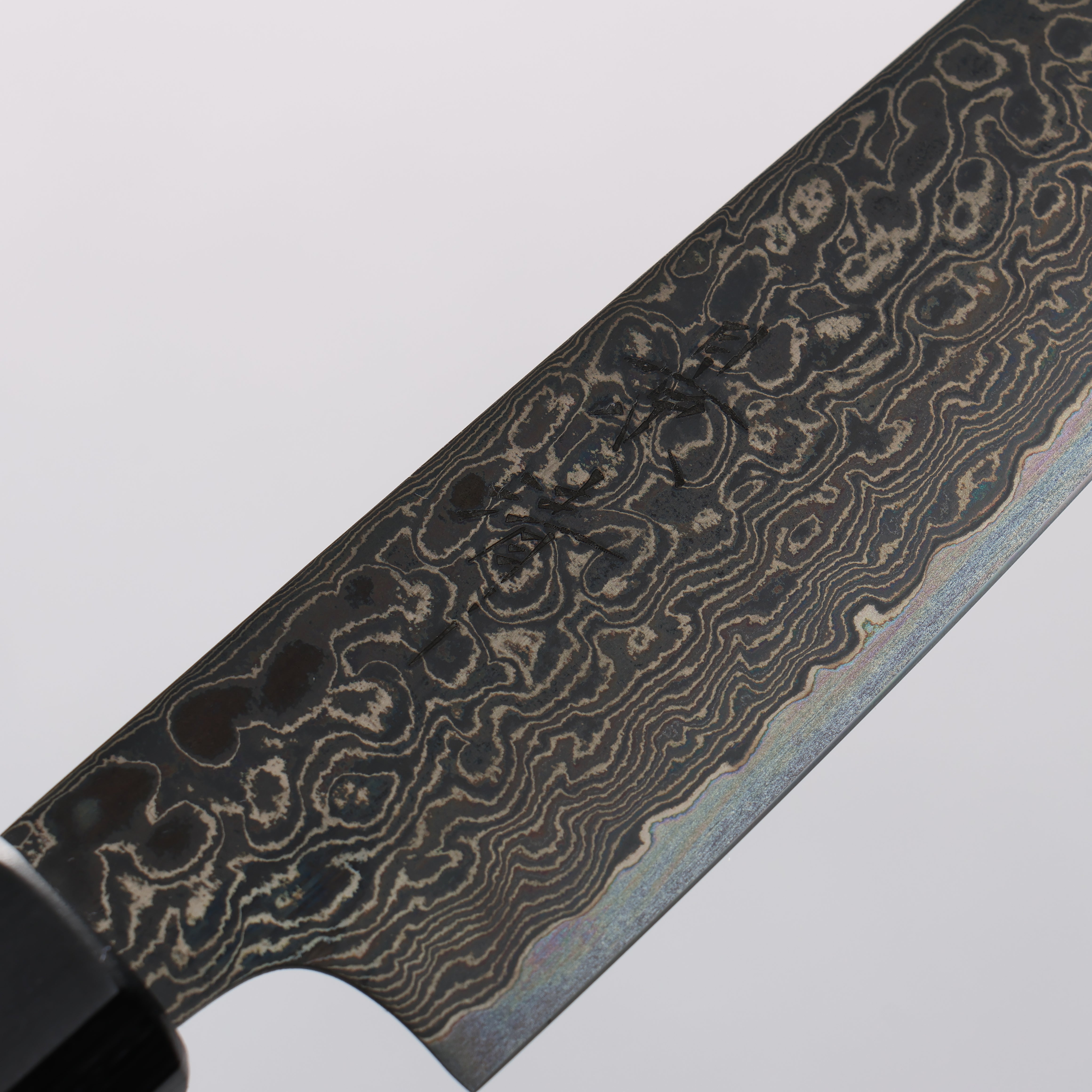 Premium Kagekiyo ZA 18 Damascus Black Petty Utility Knife 150mm - Walnut Handle Japanese Chef Knife for Slicing, Chopping & Precision Cutting