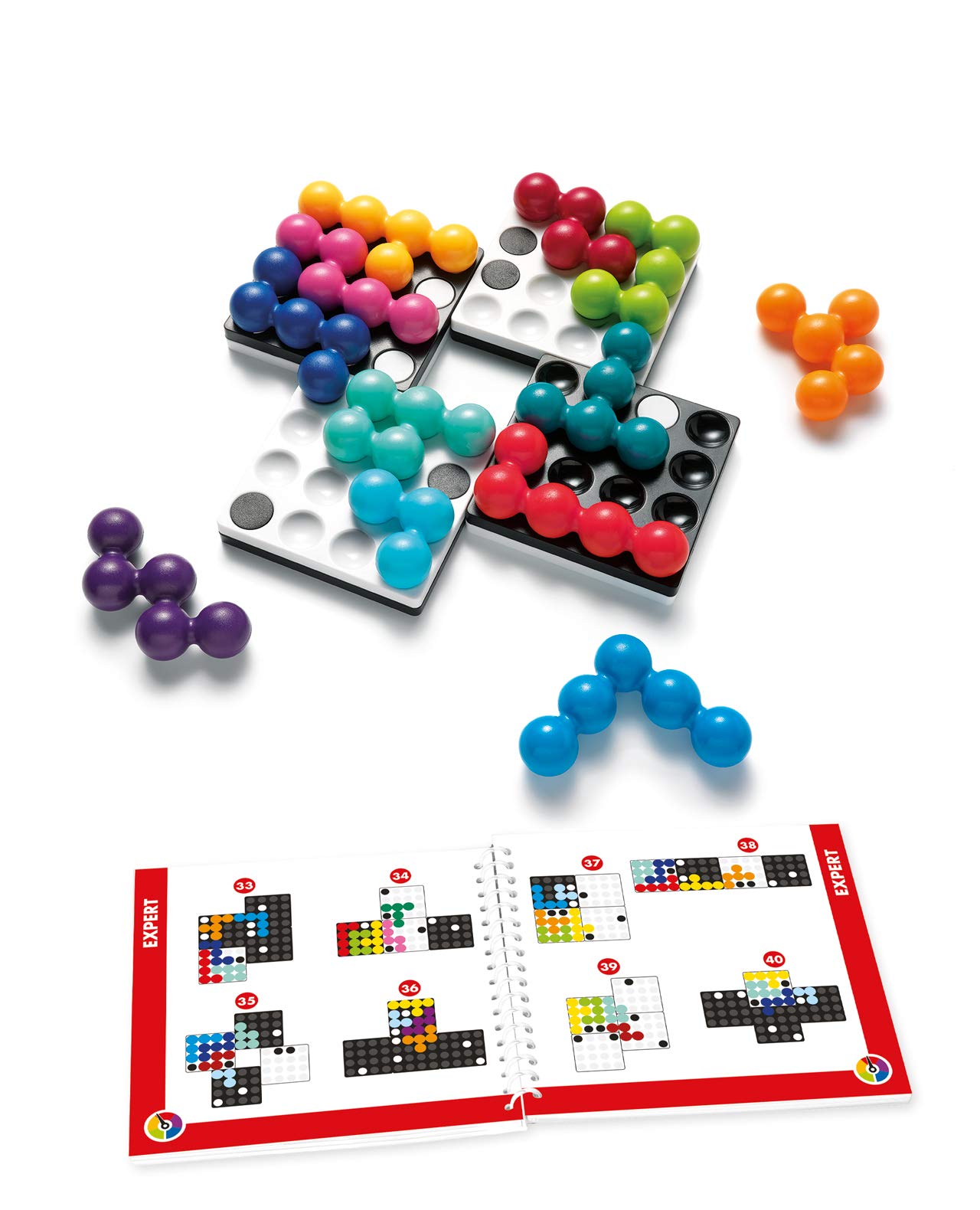 Smart Games Quadrillion Puzzle Game - 80 Challenges for Kids & Adults, Ages 7+, Perfect for Family Fun, Travel, and Brain Training