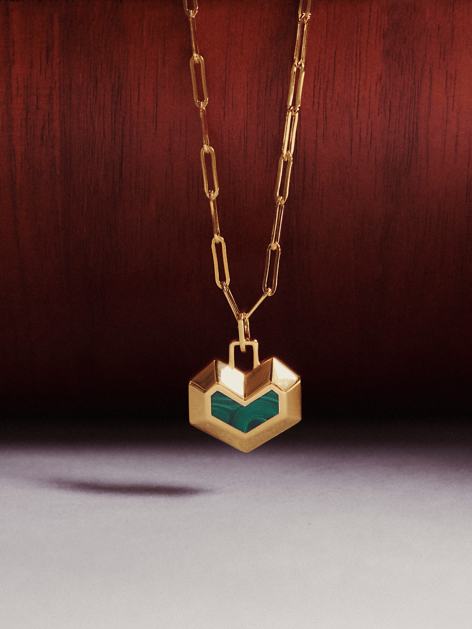 18k Gold Plated Malachite Necklace for Women - Elegant Daryl Pendant Jewelry for Everyday Wear & Special Occasions