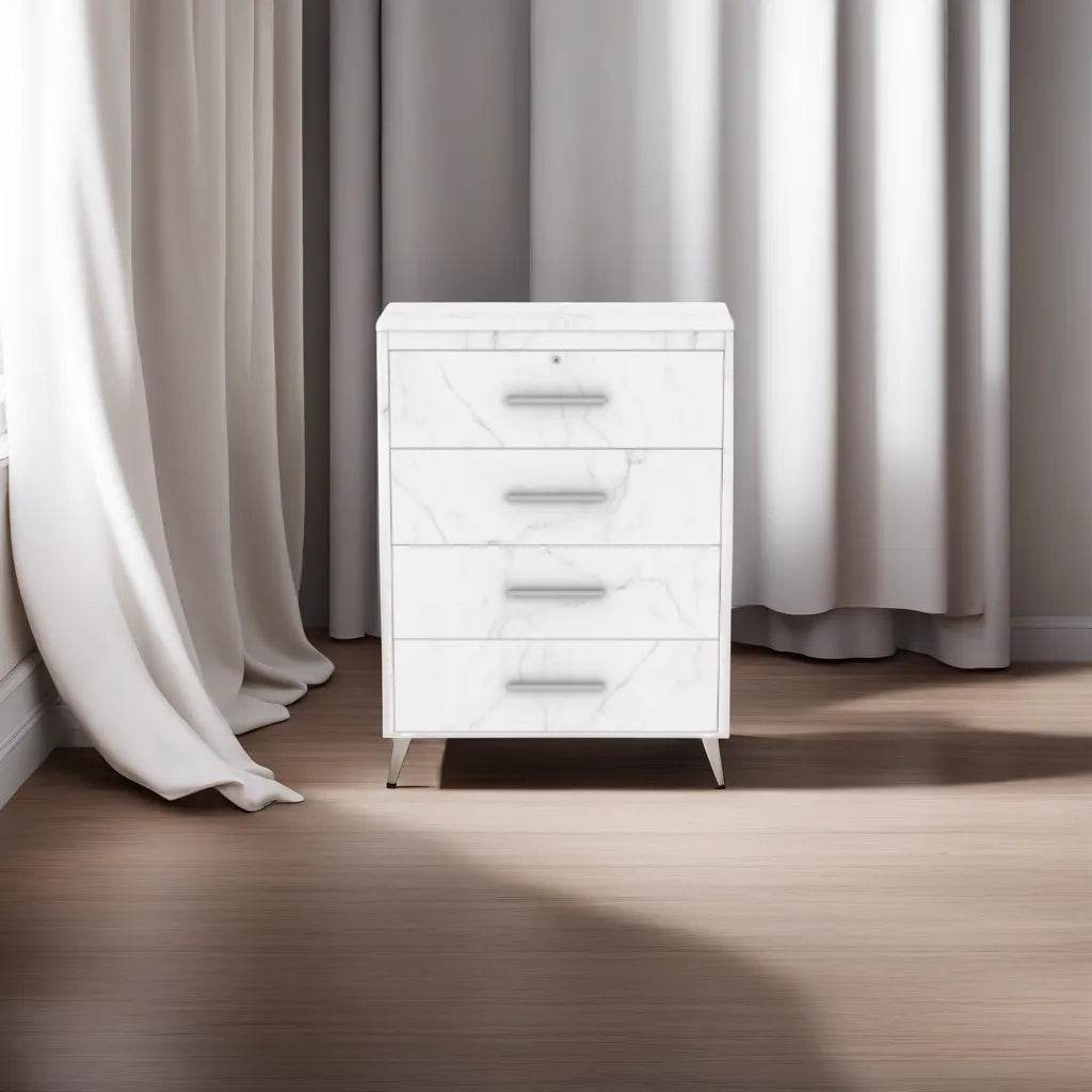 Elizabeth 5-Drawer Chest - Solid Wood Dresser for Bedroom & Living Room Storage - Perfect for Organizing Clothes, Linens & Home Decor