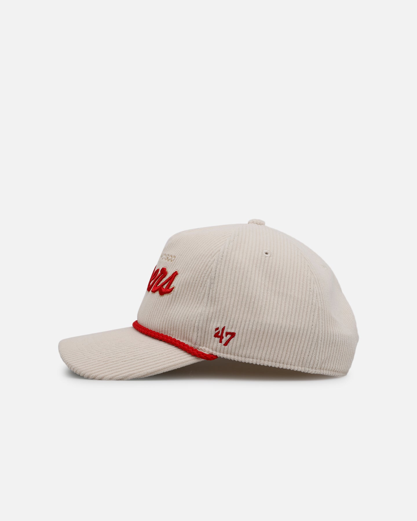 47 Brand San Francisco 49ers 'Natural Script' Premium Hitch Corduroy Snapback Hat - Official NFL Licensed Adjustable Baseball Cap for Men & Women - Perfect for Game Day, Sports Events & Casual Wear