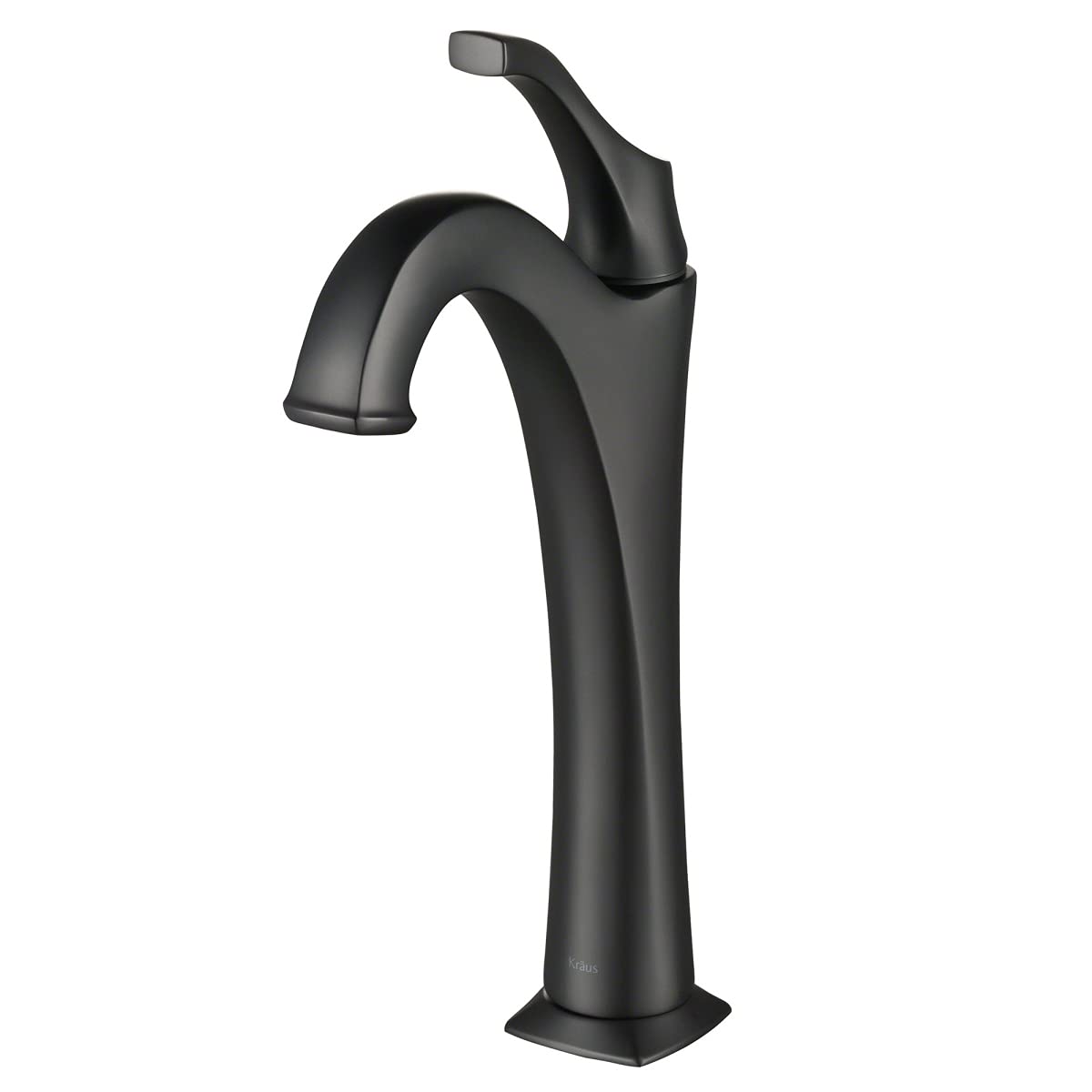KRAUS KVF-1200MB Matte Black Single Handle Vessel Bathroom Faucet with Pop-Up Drain - 2 Pack Set for Modern Sink Vanity and Bathroom Upgrade