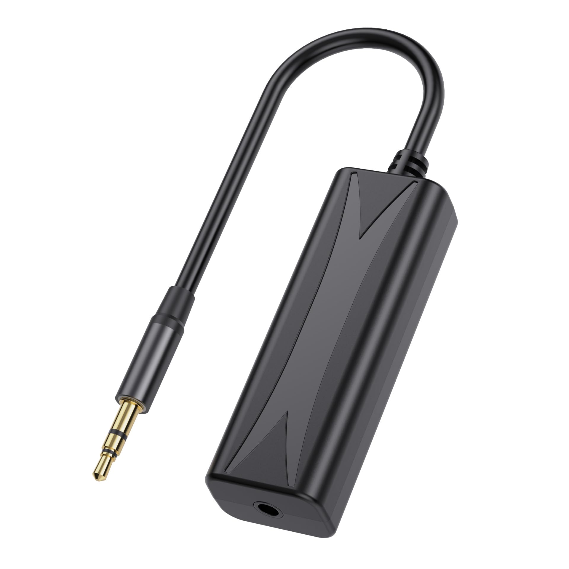 BOLS 3.5mm Ground Loop Noise Isolator - Eliminate Buzzing & Hum in Car Audio & Home Stereo Systems - 3.5mm Audio Cable Included (Black) - Perfect for Car Sound Systems, Home Theaters & DJ Setups