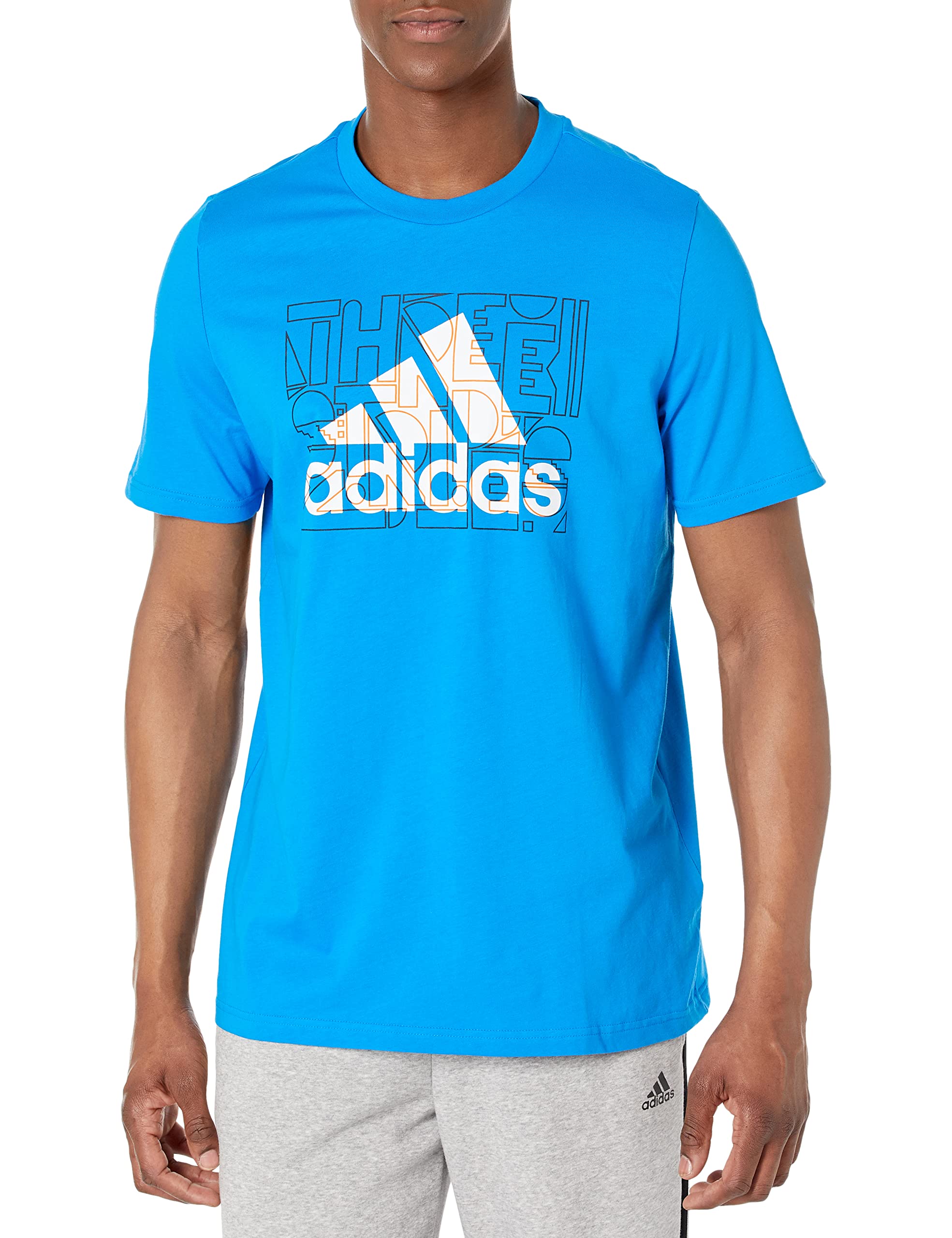 Adidas Men's E-Gaming Badge of Sport Graphic Tee - Comfortable Cotton T-Shirt for Gamers & Casual Wear - Perfect for Gaming, Esports Events & Everyday Outfits