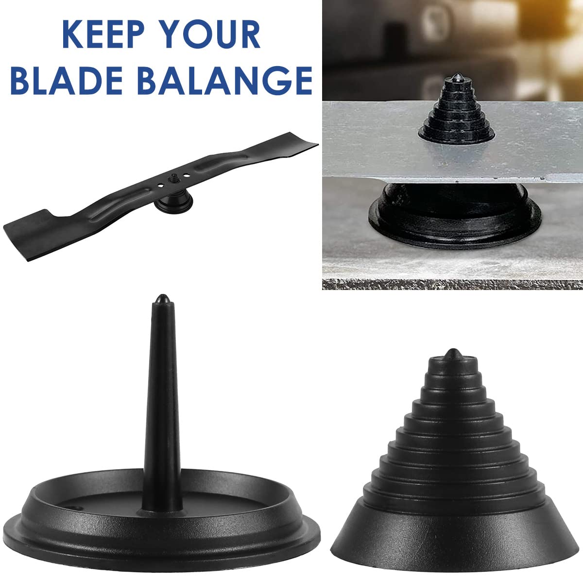 Reusable Lawn Mower Blade Sharpener - Durable Grinder Wheel Stone with Blade Balancer | Drill Attachment for Most Power Tools | Perfect for DIY Lawn Care & Garden Maintenance