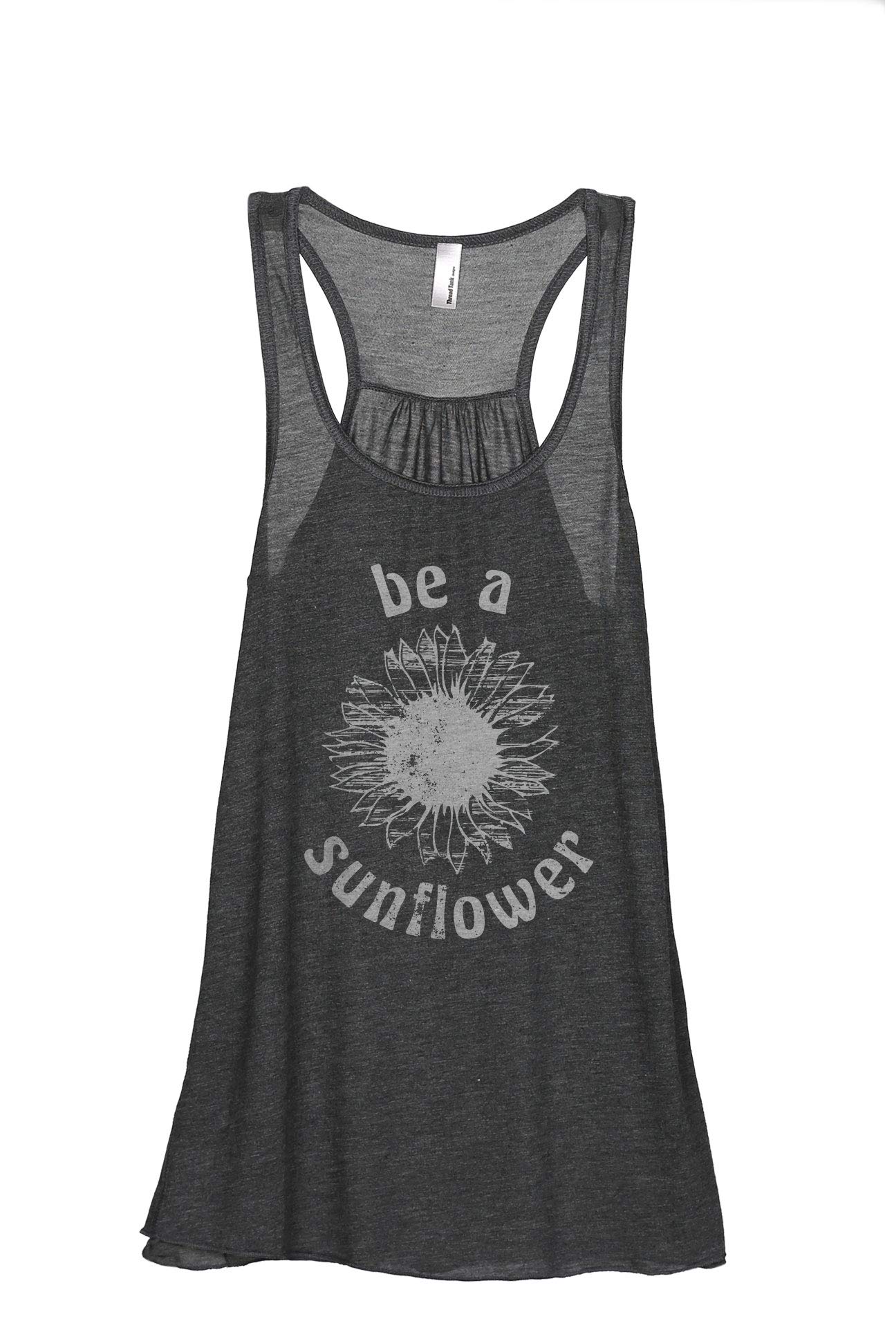 Be A Sunflower Women's Sleeveless Flowy Racerback Yoga Tank Top - Breathable Workout Shirt for Gym, Running & Summer Outdoor Activities