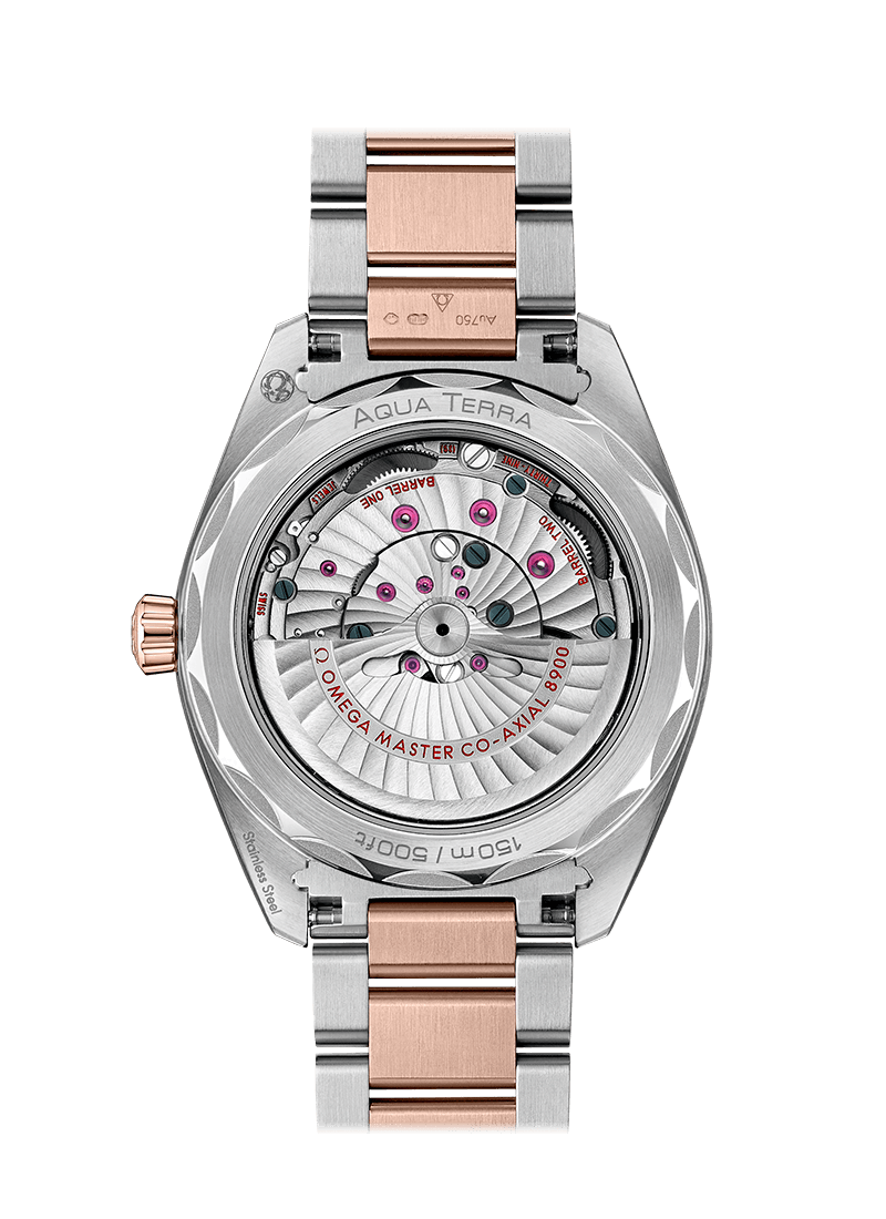 Omega Seamaster Aqua Terra Co-Axial Master Chronometer Ladies Watch - 34mm Stainless Steel & 18K Sedna Gold - Luxury Women's Dress Watch for Business, Evening & Special Occasions