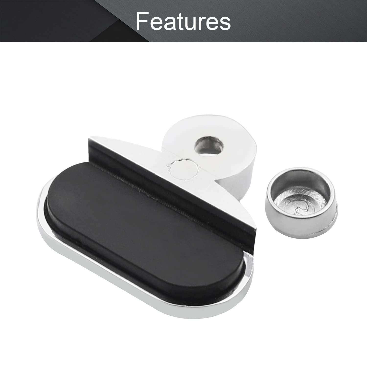 MroMax 4PCS Mirror Clips - Zinc Alloy Glass Clip Holders for 3mm-5mm Thick Mirrors - Bright Surface Finish - Perfect for Bathroom, Vanity & Wall Mirrors Installation