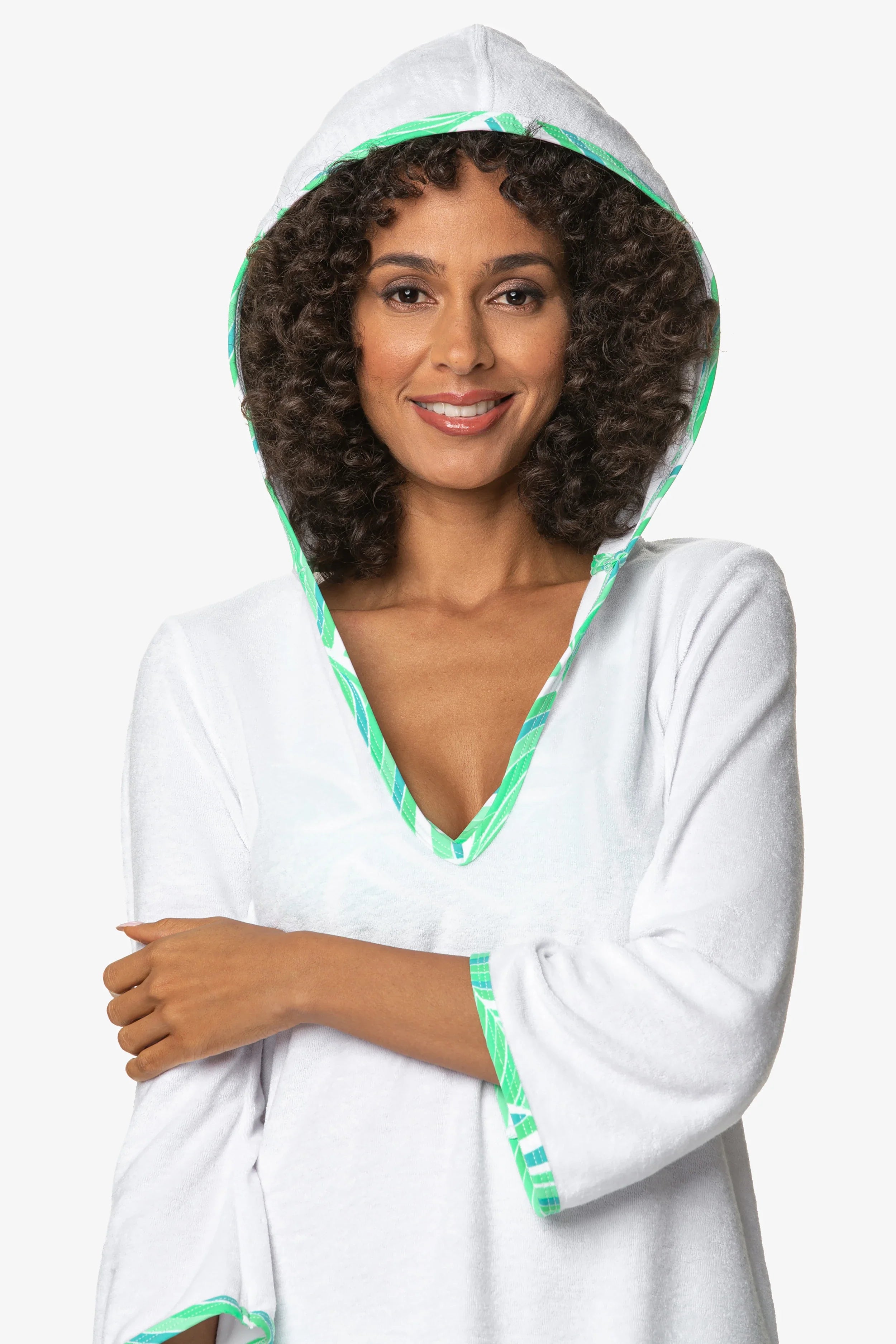 Hooded Terry Cover Up - Hana - Soft & Cozy Bathrobe for Women - Perfect for Spa, Beach & Lounging at Home