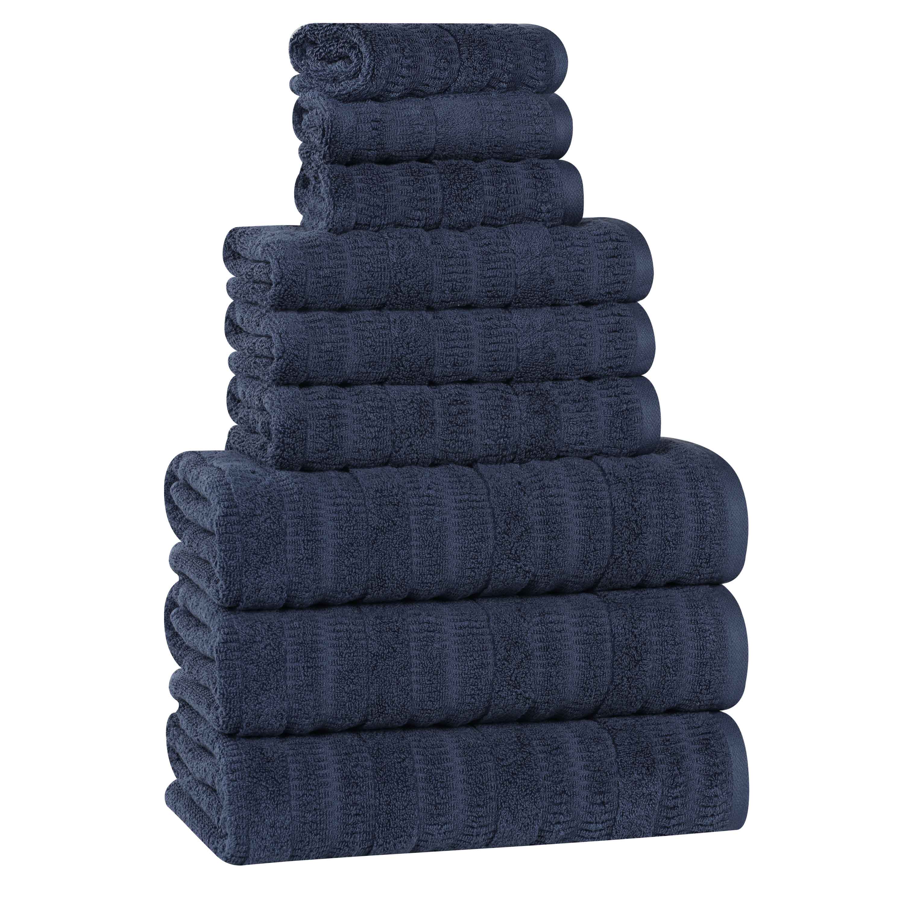 Premium 9-Piece Mika Smart Twist Cotton Towel Set - Soft, Absorbent & Quick-Drying Bath Towels for Spa, Gym & Luxury Home Use