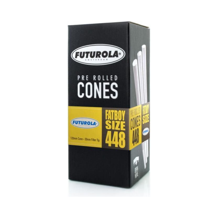 Futurola Fatboy 120/30 Pre Rolled Cones - 1 1/4 Size King Size Rolling Papers for Herbal Blends - Perfect for Home Use, Parties & Travel