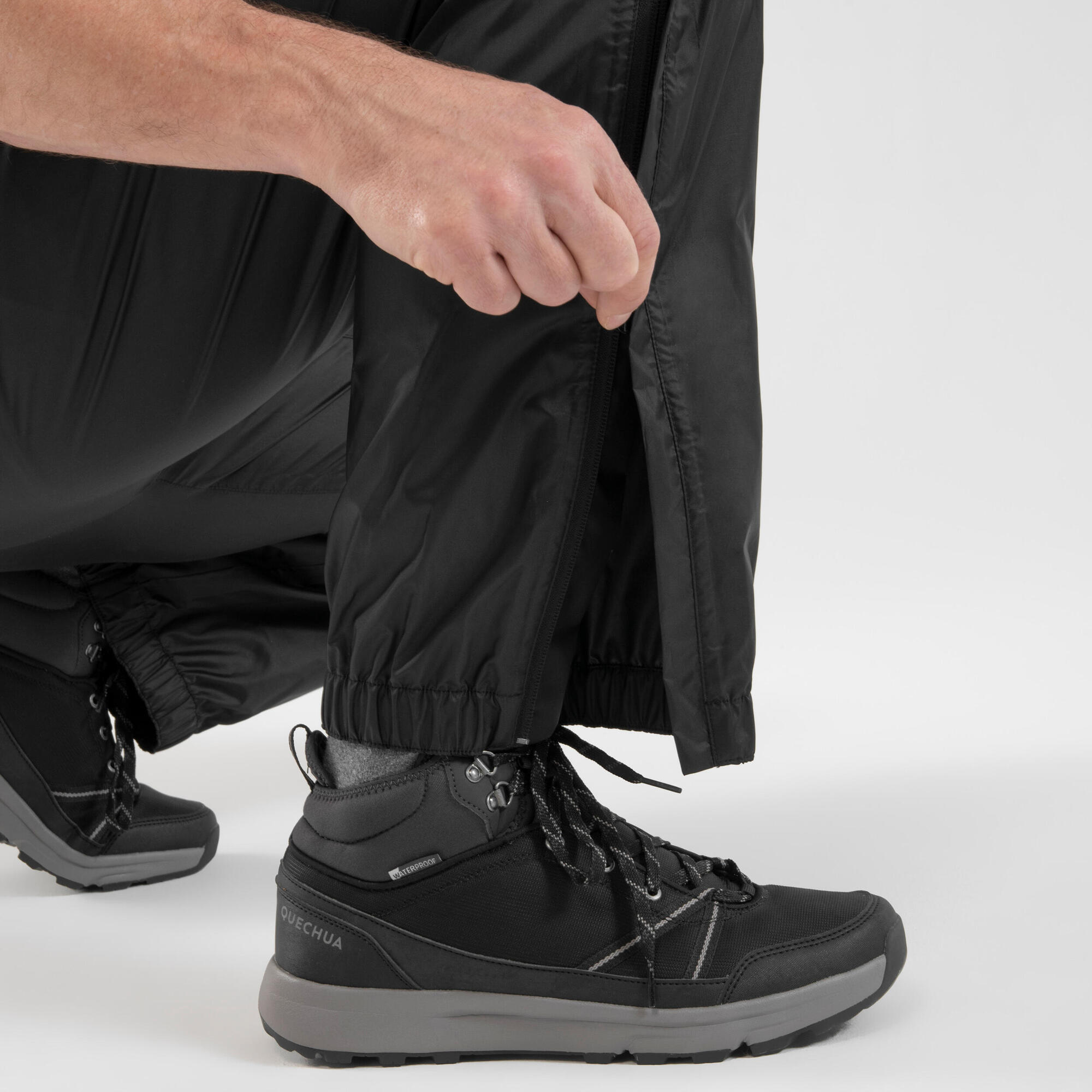 Quechua Men's NH500 Waterproof Hiking Pants - Lightweight & Breathable for Outdoor Adventures, Camping & Trekking