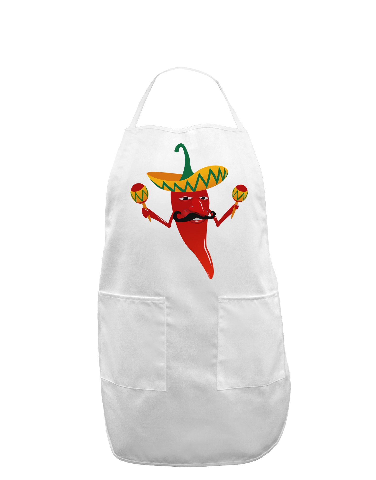 TooLoud Red Hot Mexican Chili Pepper Adult Apron - Kitchen Cooking BBQ Grilling Apron for Chefs & Home Cooks - Perfect for Mexican Food Lovers & Spicy Enthusiasts
