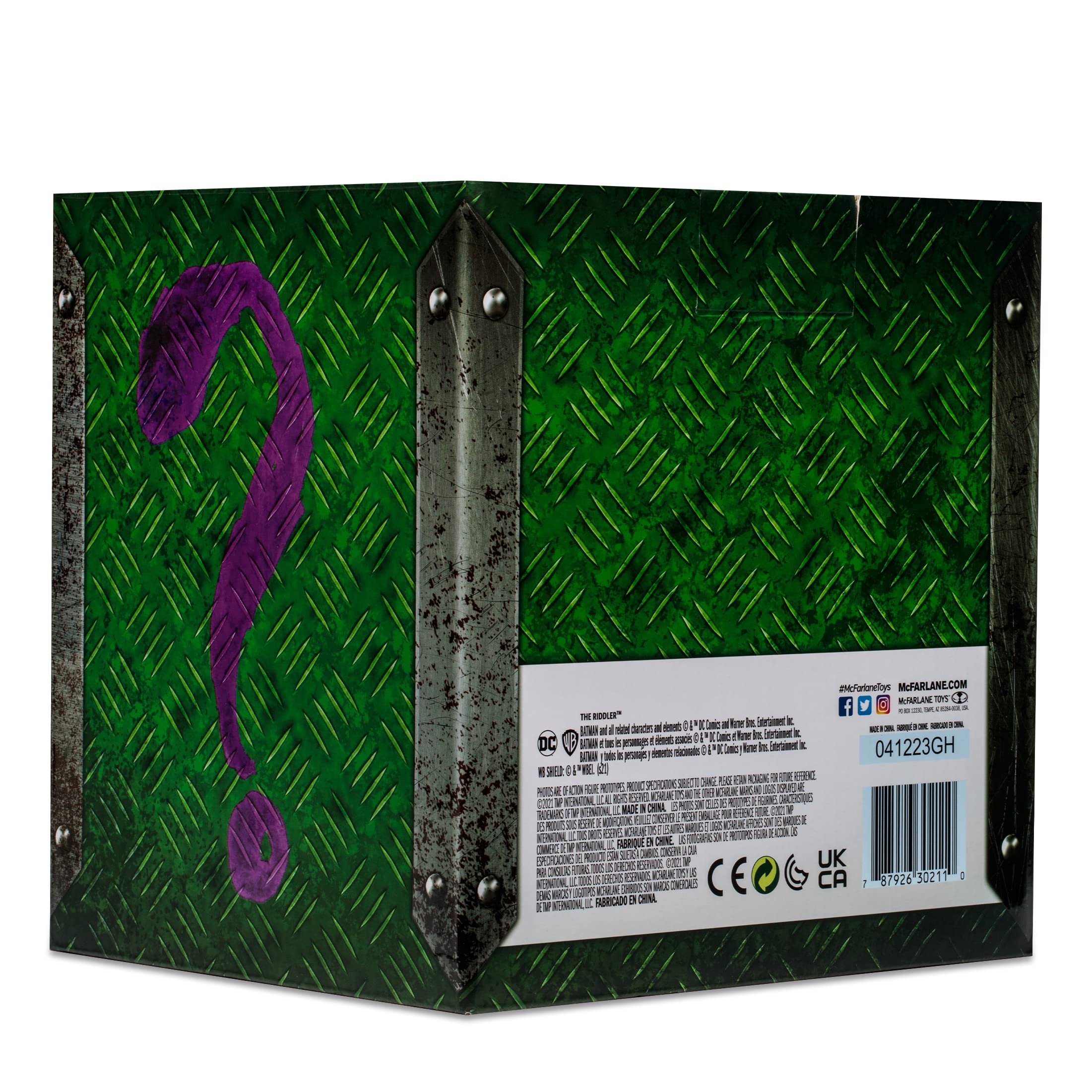 McFarlane Toys DC Direct The Riddler Puzzle Box Action Figure - Edward Nygma Collectible for DC Comics Fans - Perfect for Display, Gifts, and Batman Villain Collections