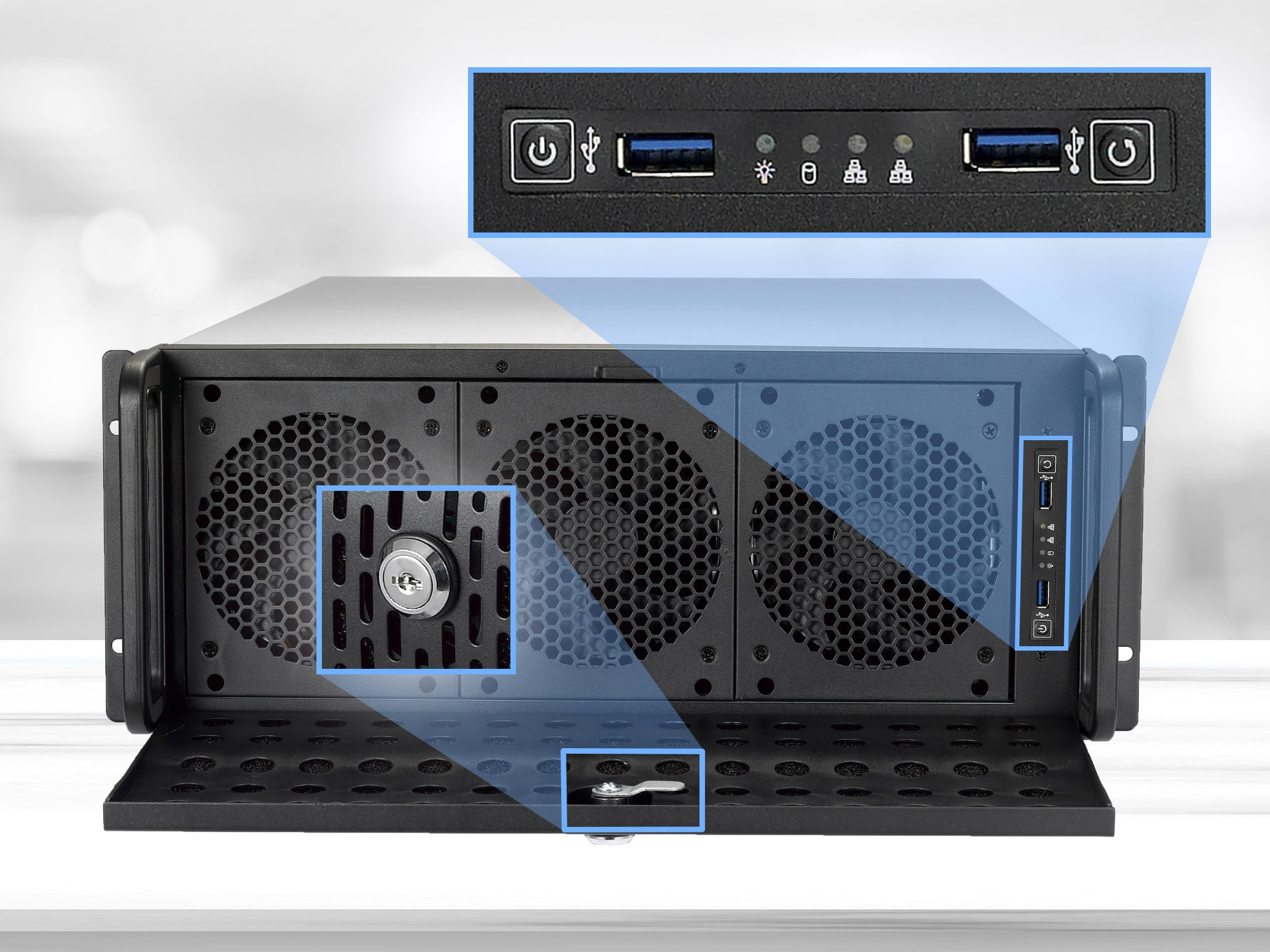 Rosewill 4U Server Chassis Rackmount Case - 15 x 3.5