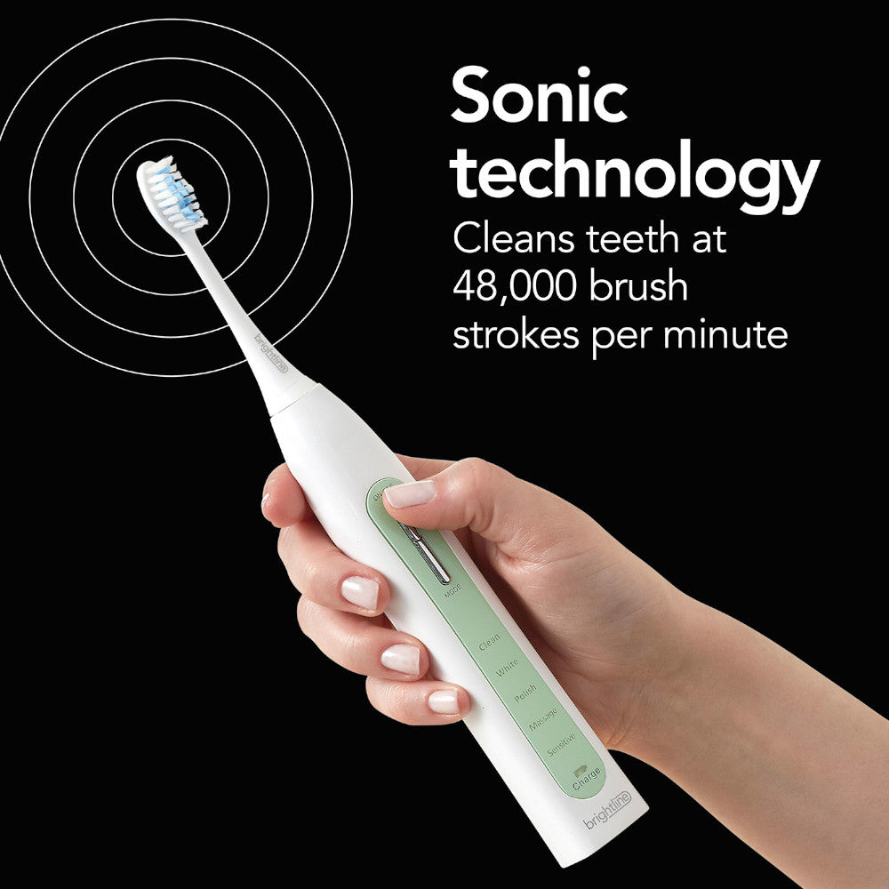 Brightline Sonic Electric Toothbrush 86710 - Ultra Soft Bristles, 3 Cleaning Modes for Deep Cleaning, Whitening & Gum Care - Perfect for Travel & Daily Oral Hygiene Routine