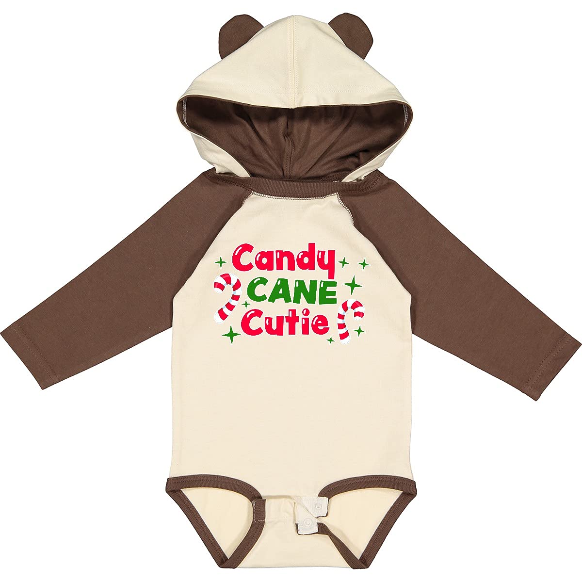Inktastic Christmas Candy Cane Cutie Baby Long Sleeve Creeper - Festive Holiday Outfit for Infants, Newborn Photo Shoots & Family Gatherings