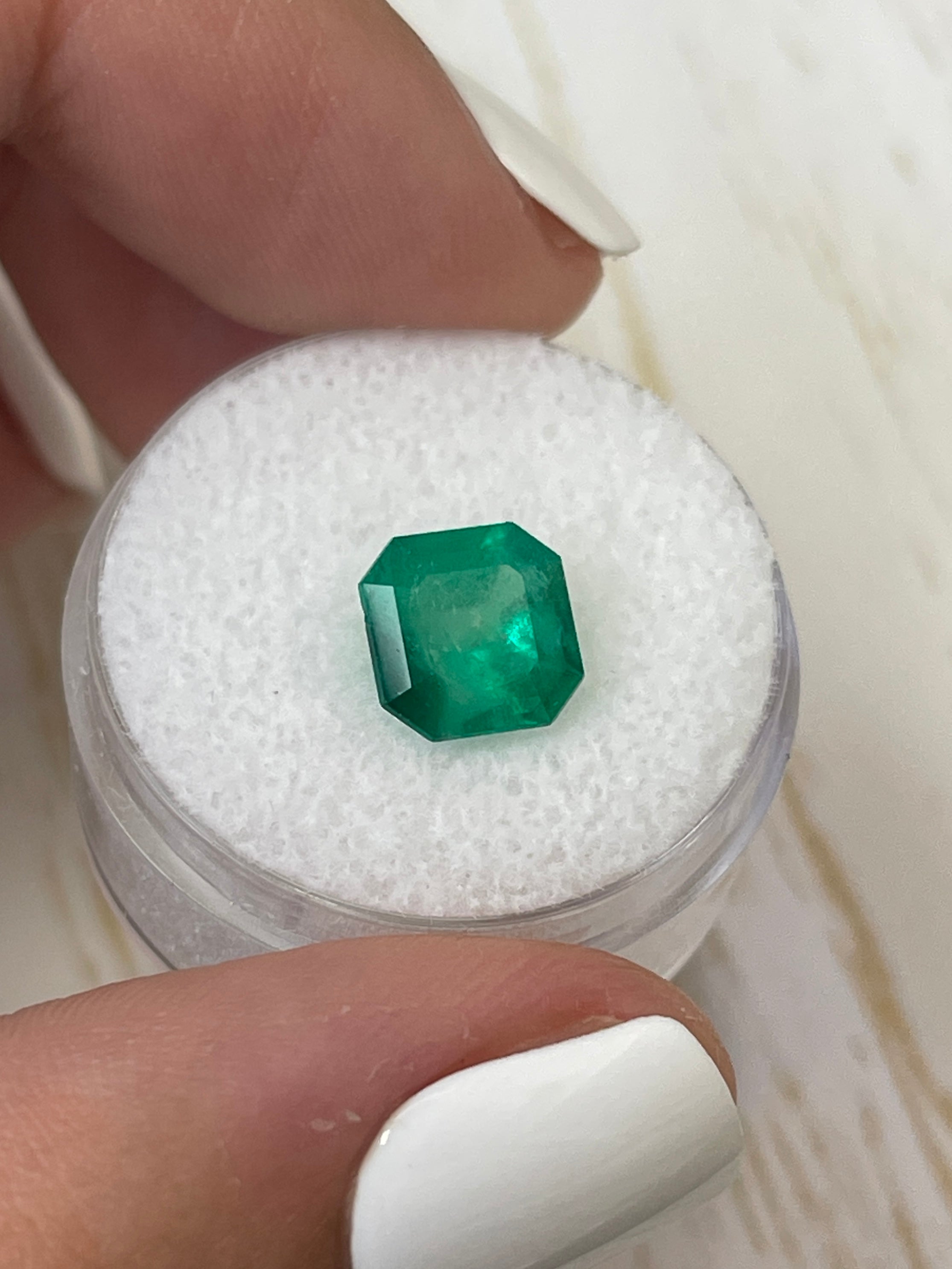 2.55 Carat Natural Muzo Green Colombian Loose Emerald - Asscher Cut for Jewelry Making & Engagement Rings