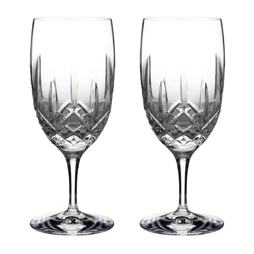 Waterford Lismore Nouveau Iced Beverage Glasses - Set of 2 Crystal Tumblers for Iced Tea, Cocktails & Cold Drinks - Elegant Entertaining & Home Bar Essentials
