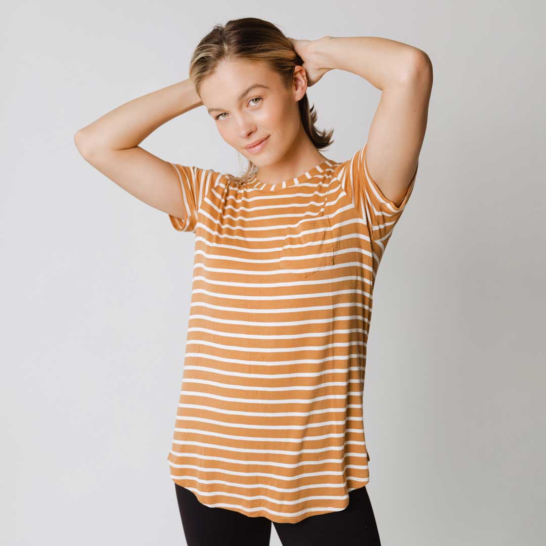Premium Cotton Basic Tee for Men & Women - Mustard & Ivory Colors | Casual Comfort Wear for Everyday Outfits & Layering