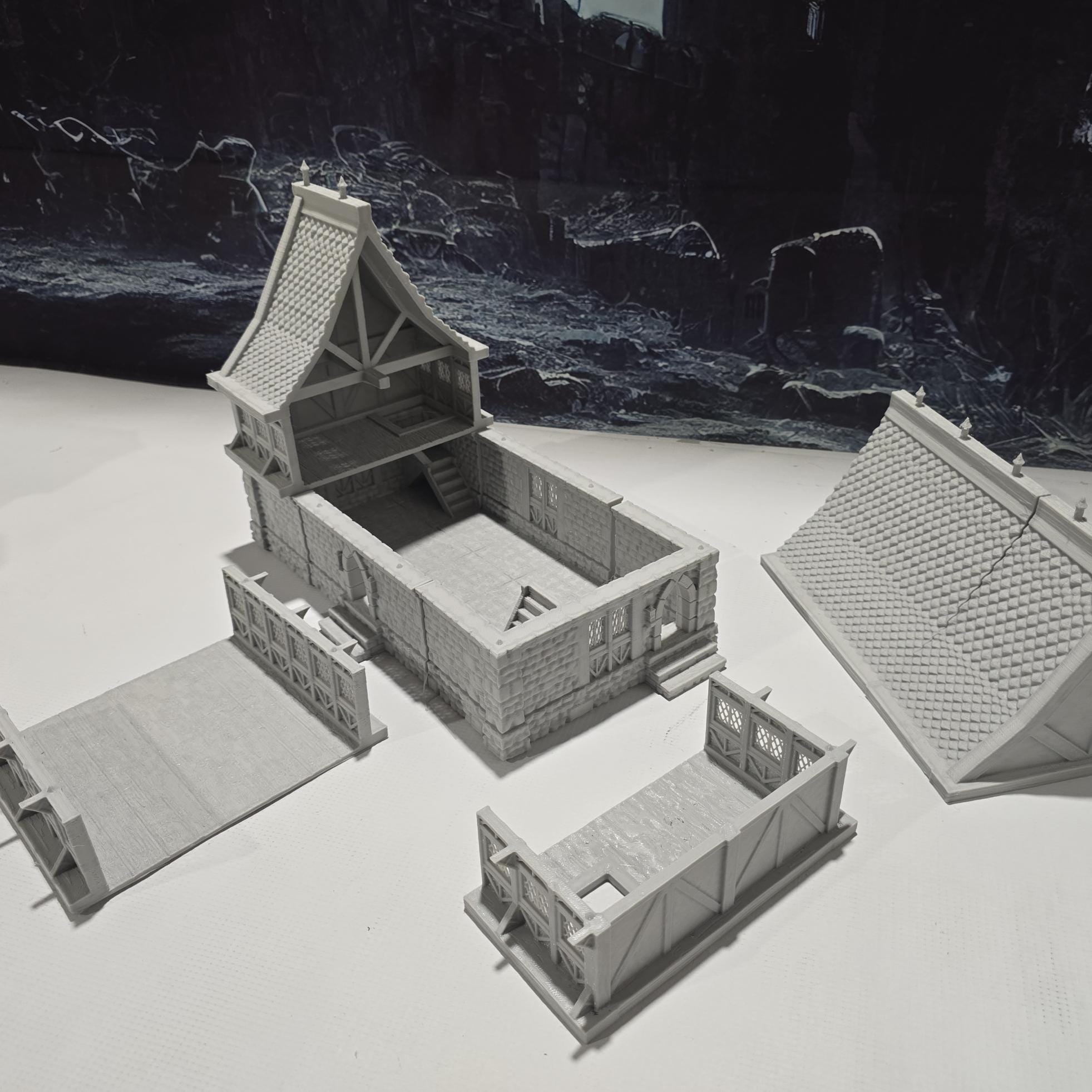 Dungeons & Dragons Modular Terrain Set - Medium Warehouse 2 for DnD, Pathfinder & Tabletop Wargaming | RPG Game Accessories for Fantasy Battle Scenes