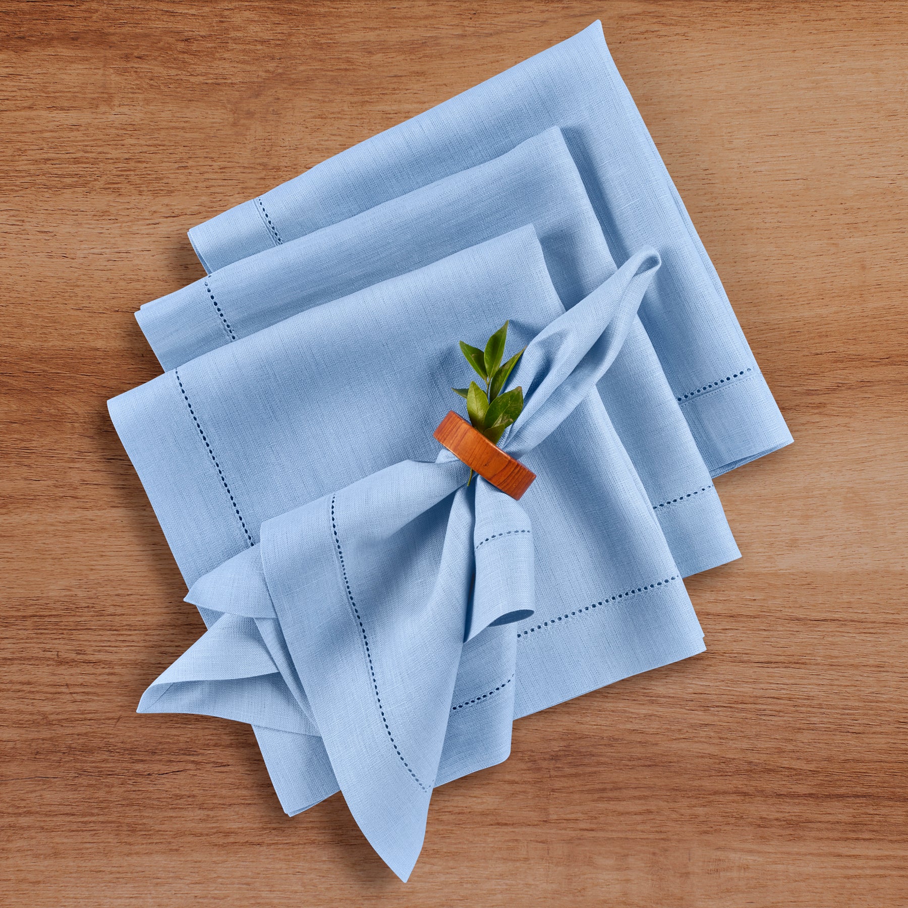 Premium Classic Hemstitch Napkins - 100% Cotton Linen Dinner Napkins for Formal Dining, Weddings & Special Occasions