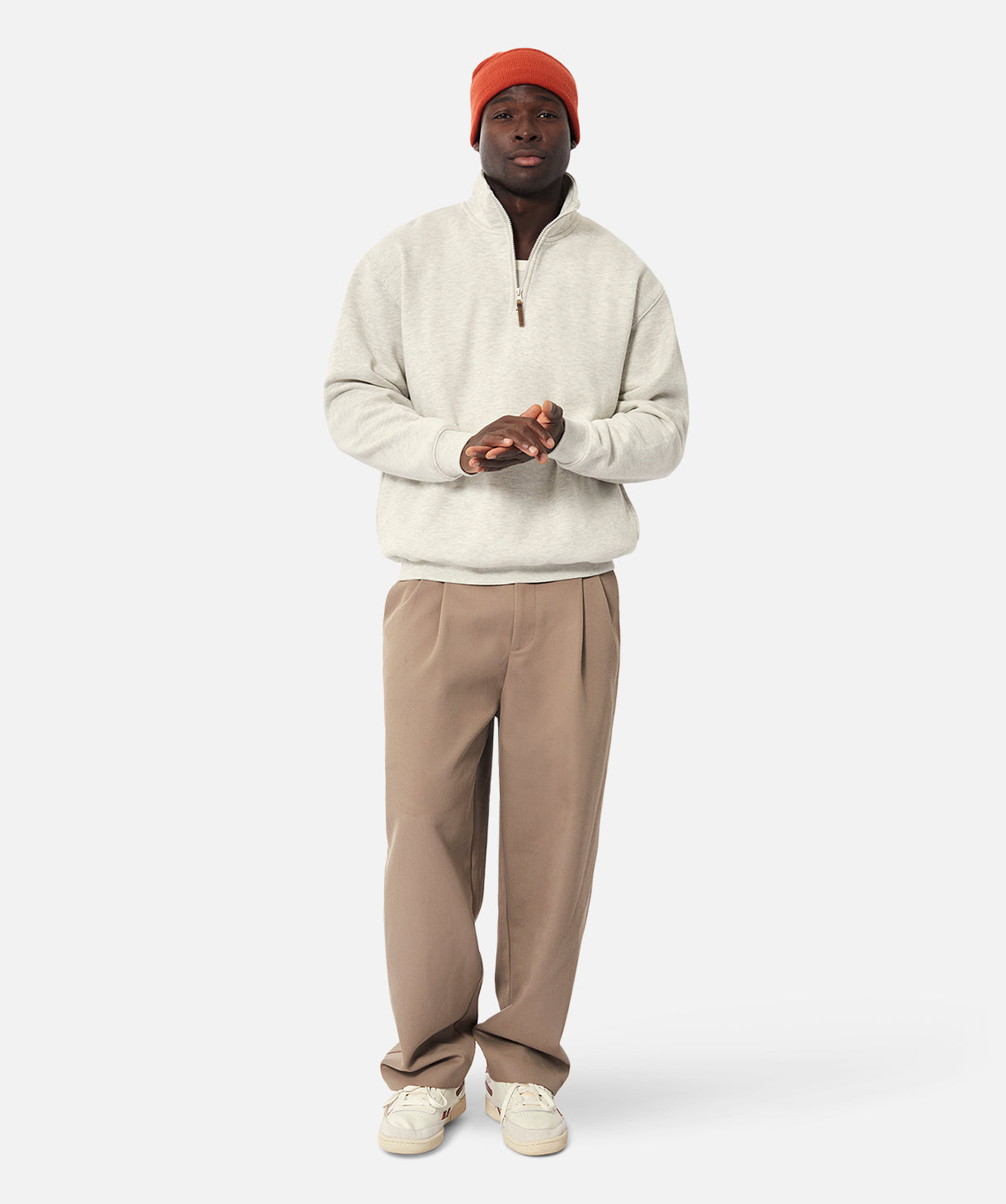 Staunton Tracktop Jacket - Oatmeal Marle Color - Stylish & Comfortable Men's Athletic Wear for Running, Gym & Casual Outfits