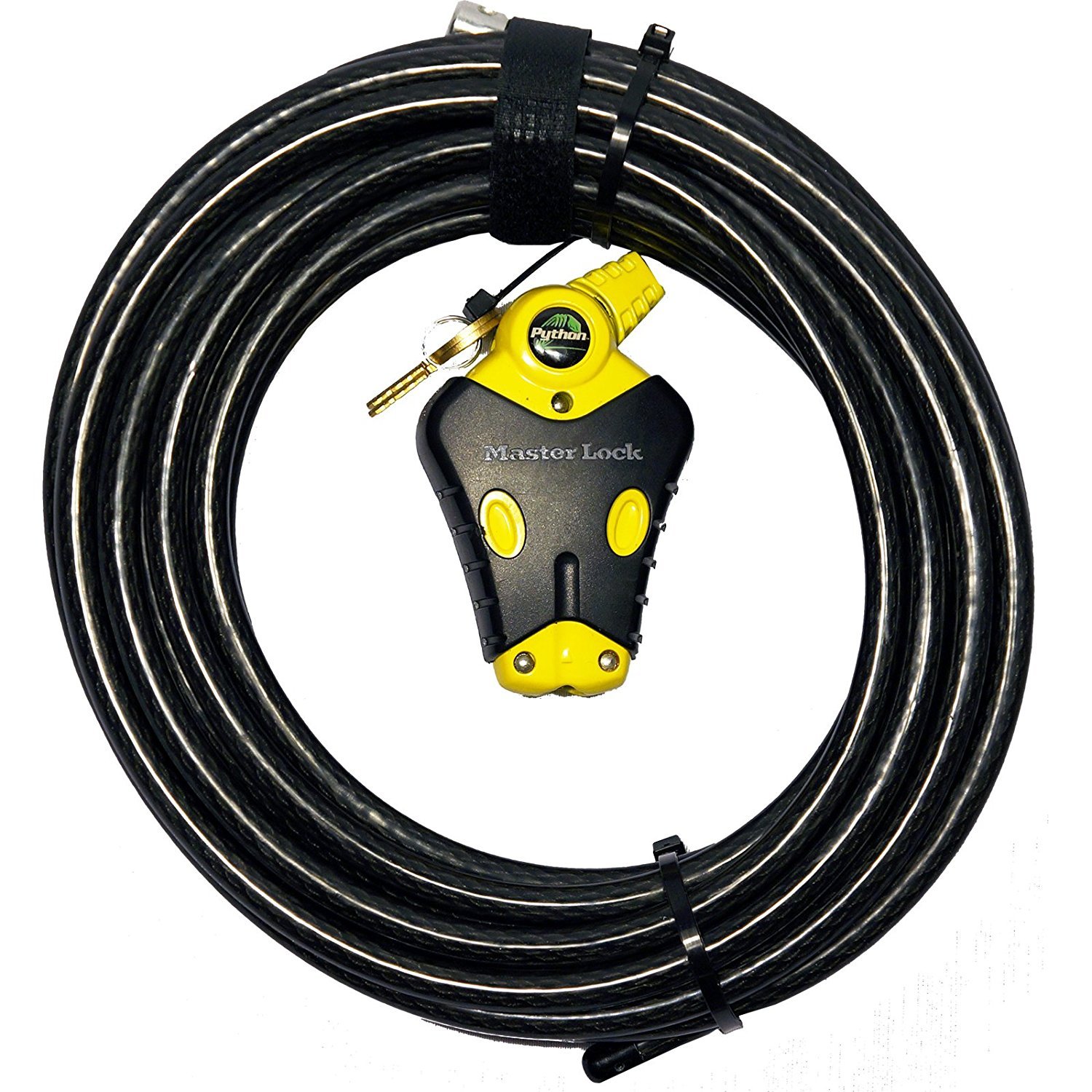 Master Lock Python Adjustable Cable Lock 8413KACBL-30 - Secure Bikes, Laptops, Gym Lockers & Outdoor Gear - Heavy Duty Anti-Theft Protection