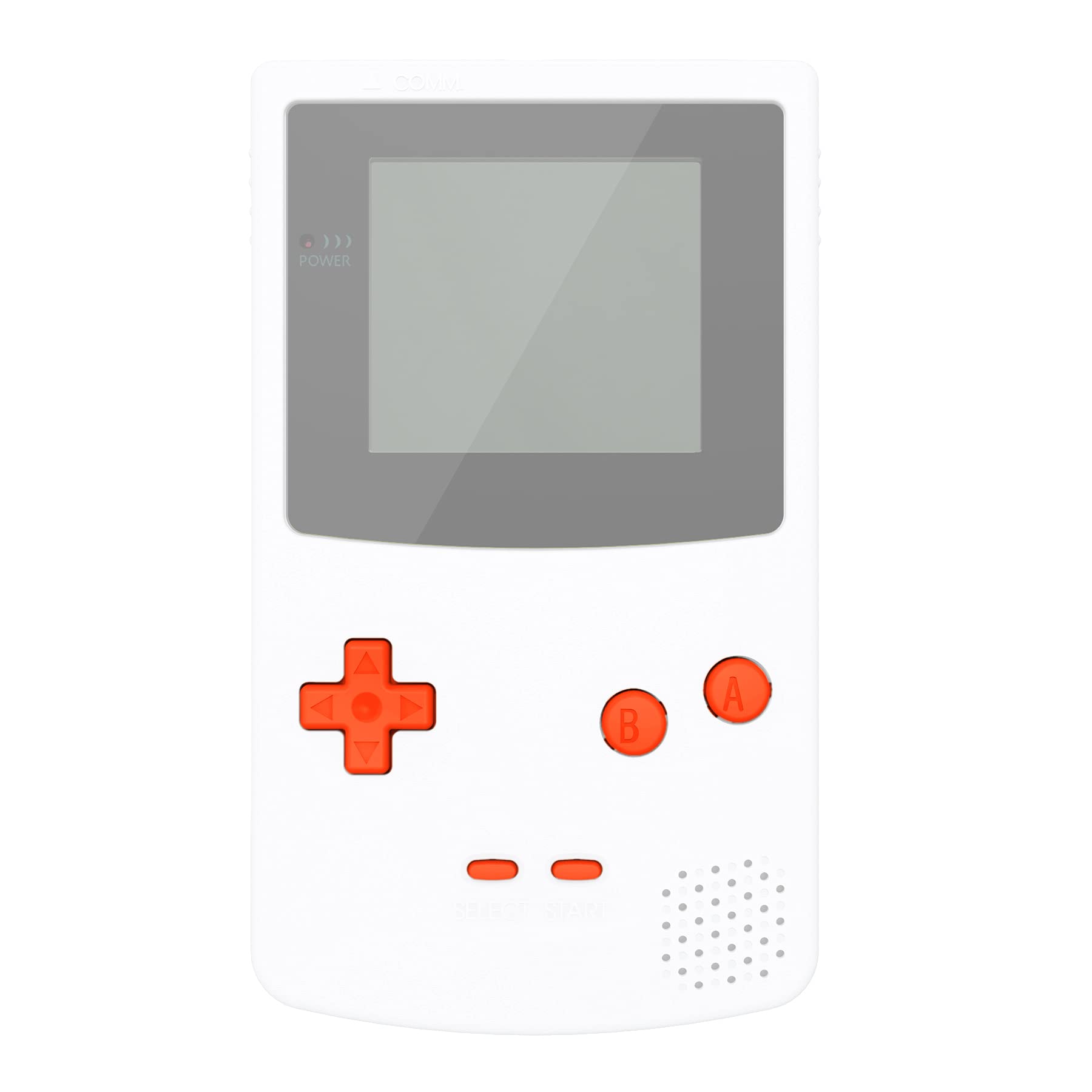 eXtremeRate Replacement Buttons for GBC Handheld Game Console - A/B Buttons, D-Pad, Power/Select/Start Buttons Compatible with Nintendo Gameboy Color (Orange) - Perfect for DIY Repairs & Console Customization