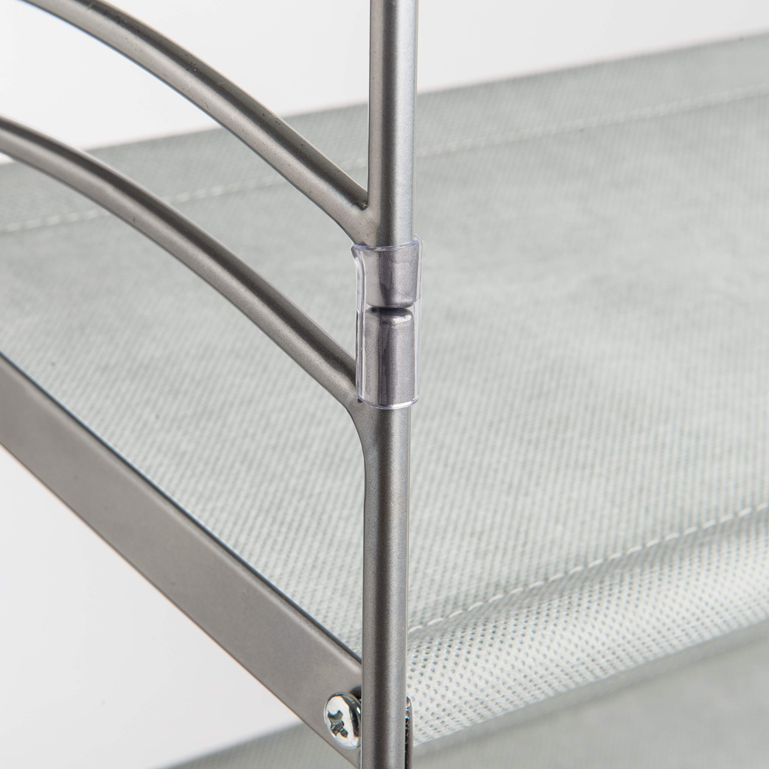 Lynk Vela 2-Tier Stackable Shoe Rack Shelf - Platinum Shoe Organizer for Closet, Entryway & Bedroom Storage - Space Saving Shoe Shelf for Sneakers, Heels & Boots