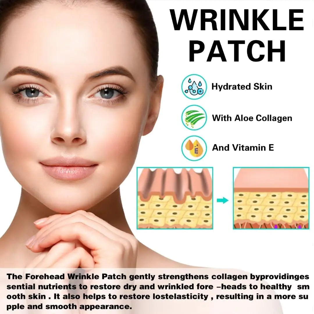 Forehead Wrinkle Patches (12 Pack) - Anti-Aging Face Strips to Smooth Fine Lines & Wrinkles Naturally | Perfect for Nighttime Skincare & Daily Use