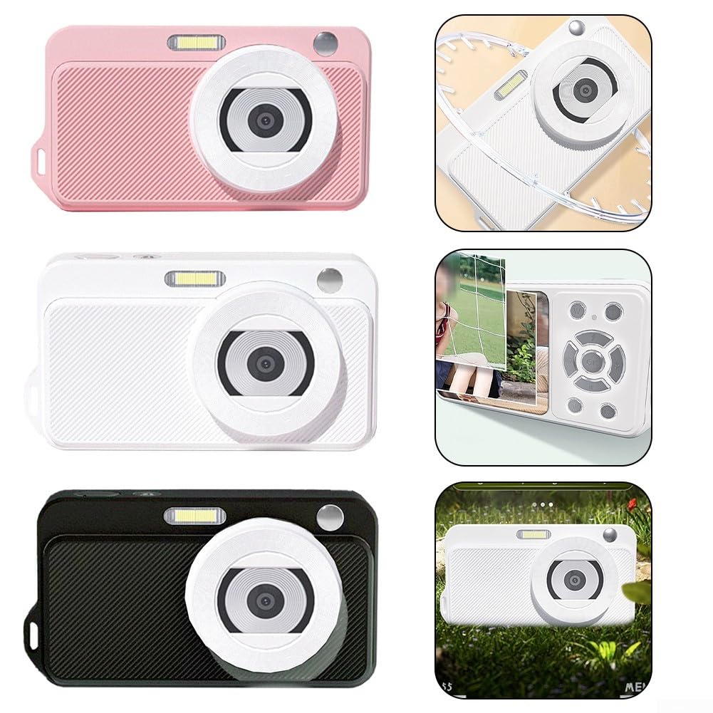 EpheyFIF 4K Vlogging Camera with Autofocus - 16MP Compact Digital Camera for YouTube, Travel & Daily Vlogging | 1080P FHD Video, Dual Lens, Beginner-Friendly (Pink) - Perfect for Content Creation, Family Events & Social Media Sharing