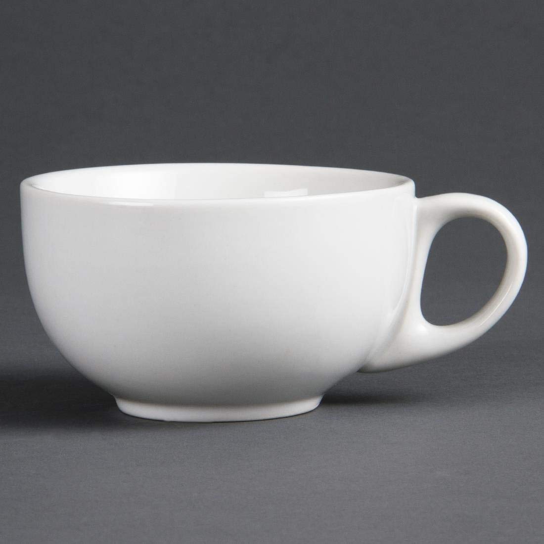 Premium White Ceramic Cappuccino Cups - 10oz (12-Pack) for Coffee, Tea & Hot Beverages - Perfect for Home, Office & Cafes