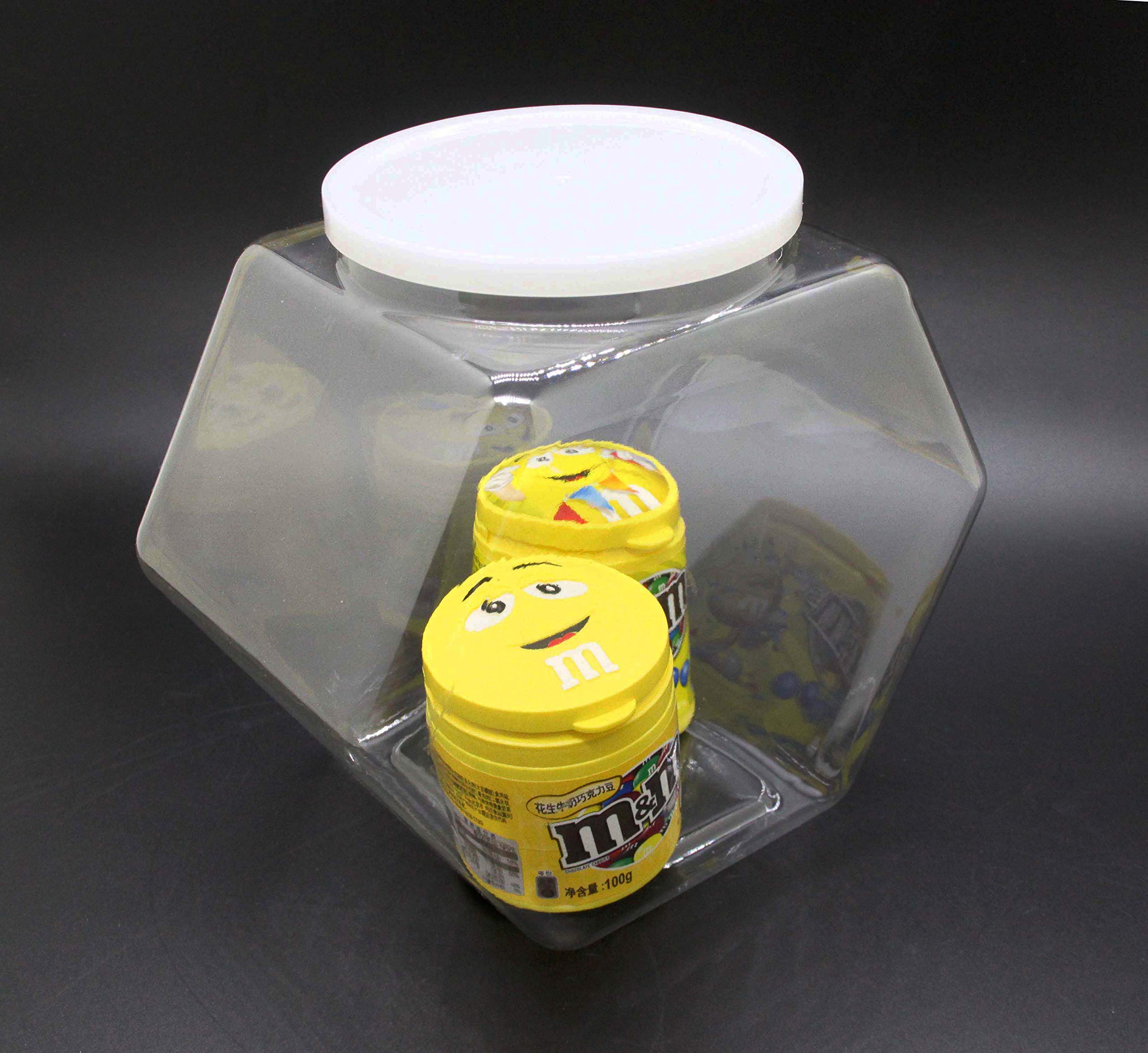 FixtureDisplays® 30-Pack 1 Gallon Clear Plastic Storage Jars with Airtight Lids - Bulk Food Containers for Candy, Cookies, Cereal, Coffee, Flour & Dry Goods - Perfect for Kitchen Pantry Organization & Bulk Food Storage