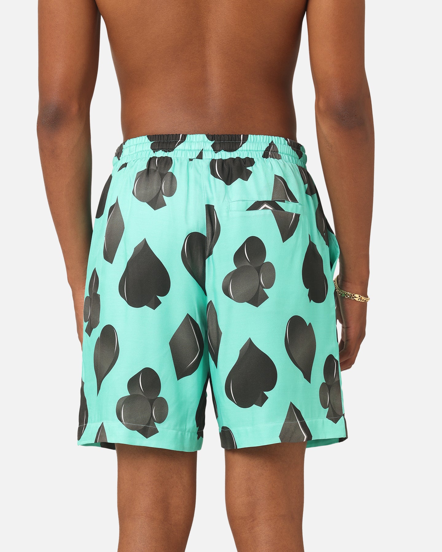 99 Cabana Four Suits Shorts for Men - Teal/Black Swim Trunks - Quick Dry Beach Shorts for Swimming, Surfing & Vacation
