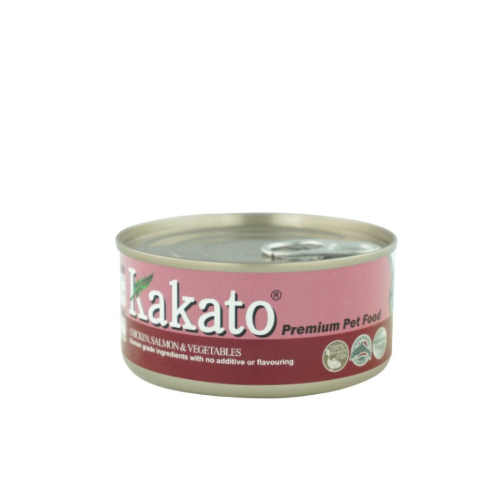 Premium Kakato Wet Can Food 170g - Chicken, Beef, Brown Rice, Tuna Fillet & Cheese Variety Pack - Healthy Natural Flavors for Cats and Dogs - Perfect for Mealtime, Training Treats & Weight Management