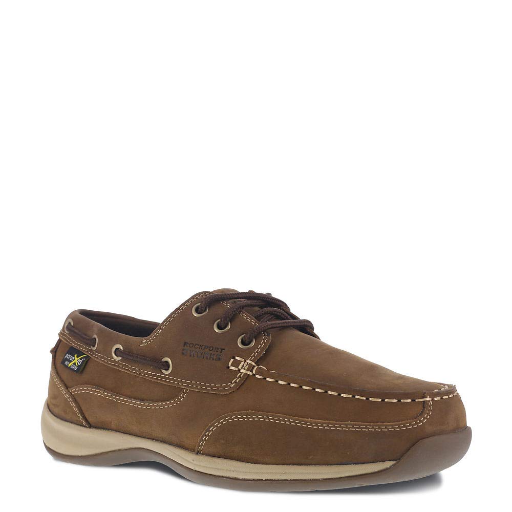 Rockport Men's Work Shoes RK6734 - Brown Safety Boots for Sailing & Outdoor Work