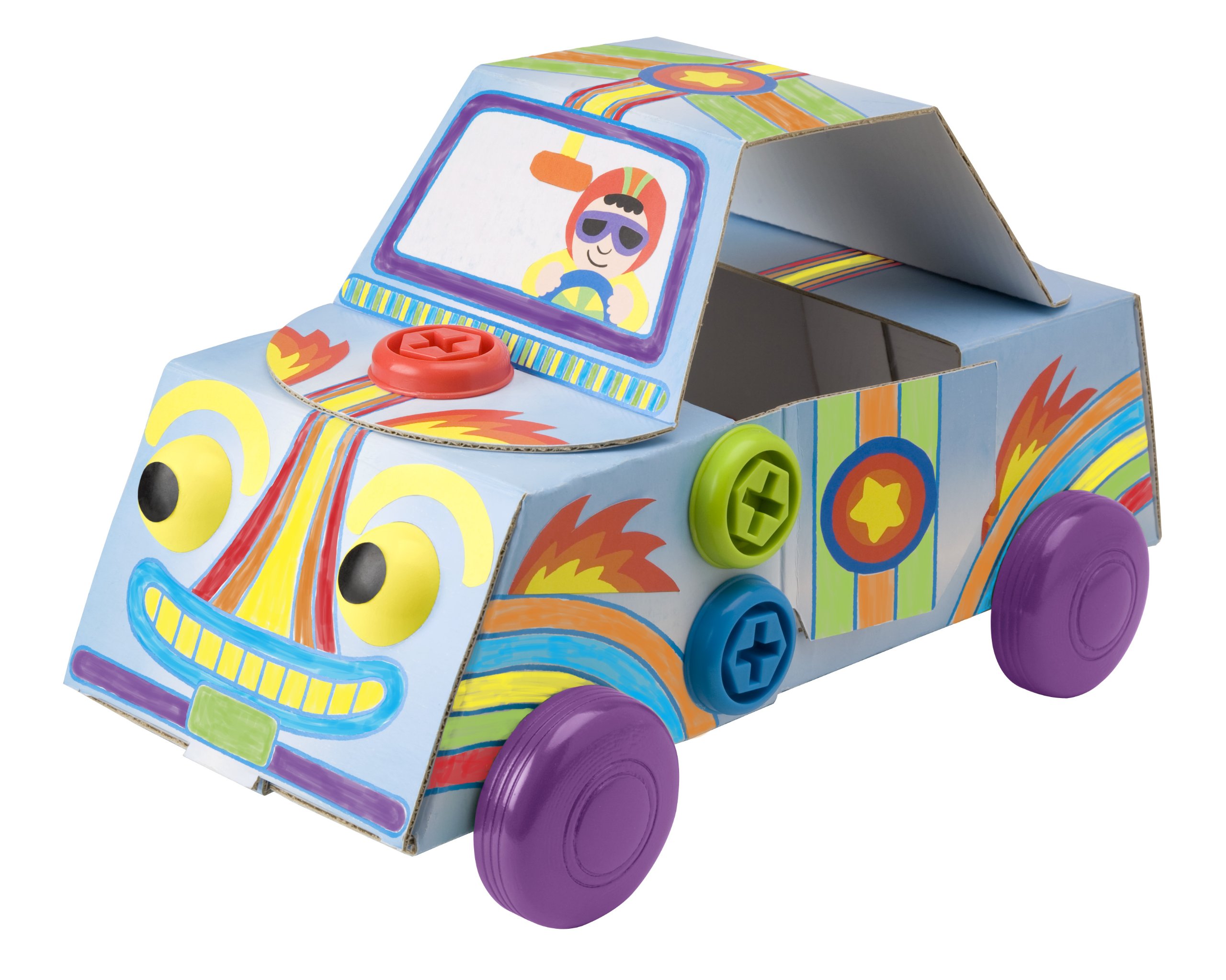 ALEX Toys Craft Build & Roll Car Kit - DIY Wooden Toy Car for Kids Ages 6+ | Creative STEM Building Activity for Boys & Girls | Perfect for Birthday Gifts & Indoor Playtime