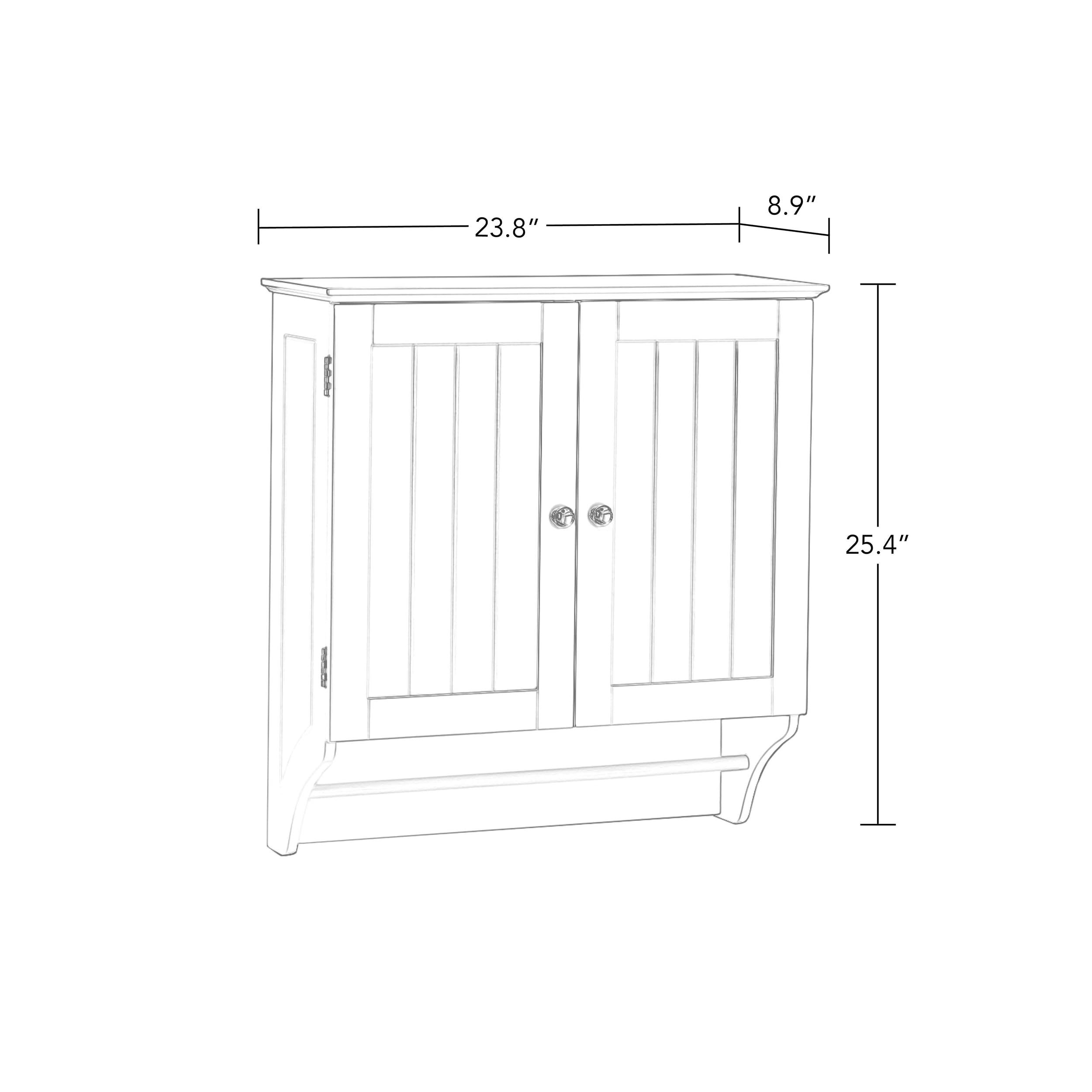 Ashland 2-Door Gray Wall Cabinet for Kitchen & Bathroom Storage