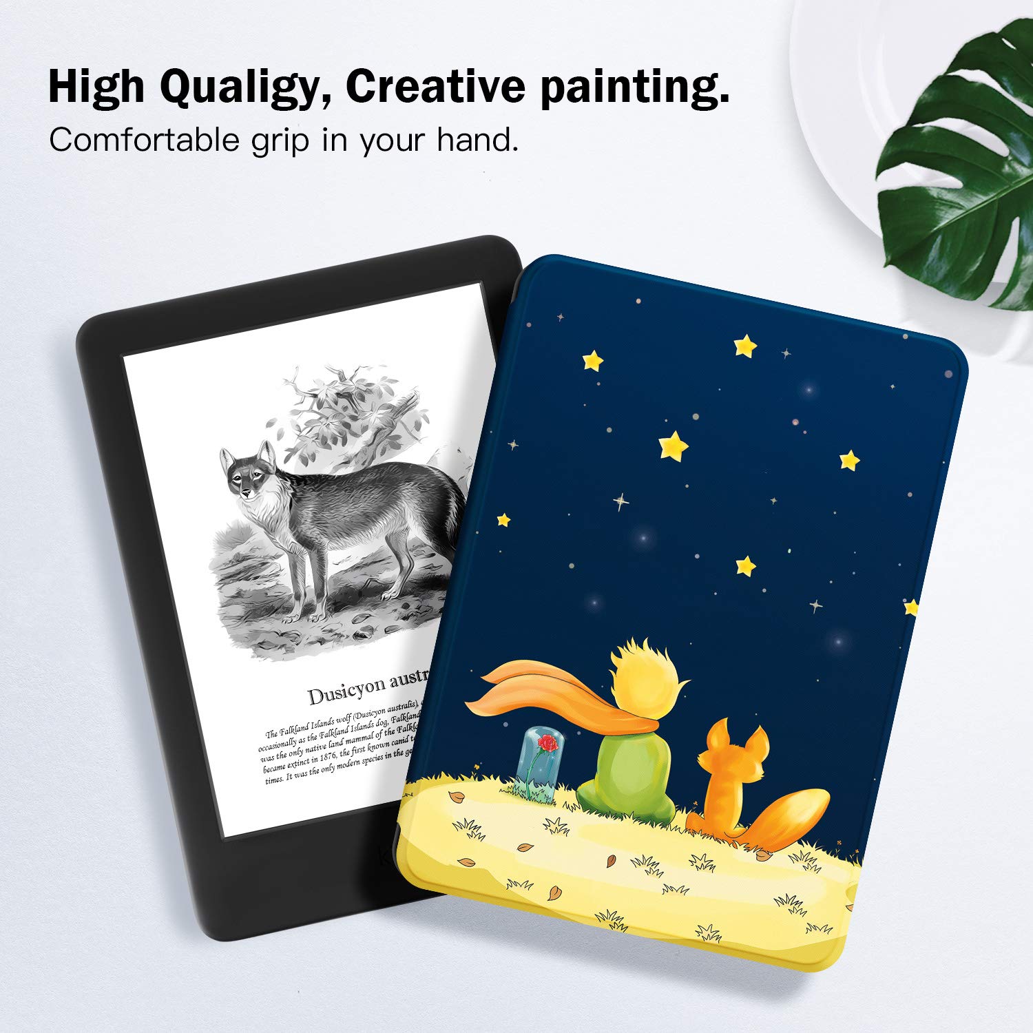 Ayotu Slim PU Leather Case for Kindle 10th Generation (2019 Model) - Auto Wake/Sleep Cover Compatible with Amazon Kindle 2019 Only - Perfect for Reading, Travel & Daily Use - The Boy and Fox Design